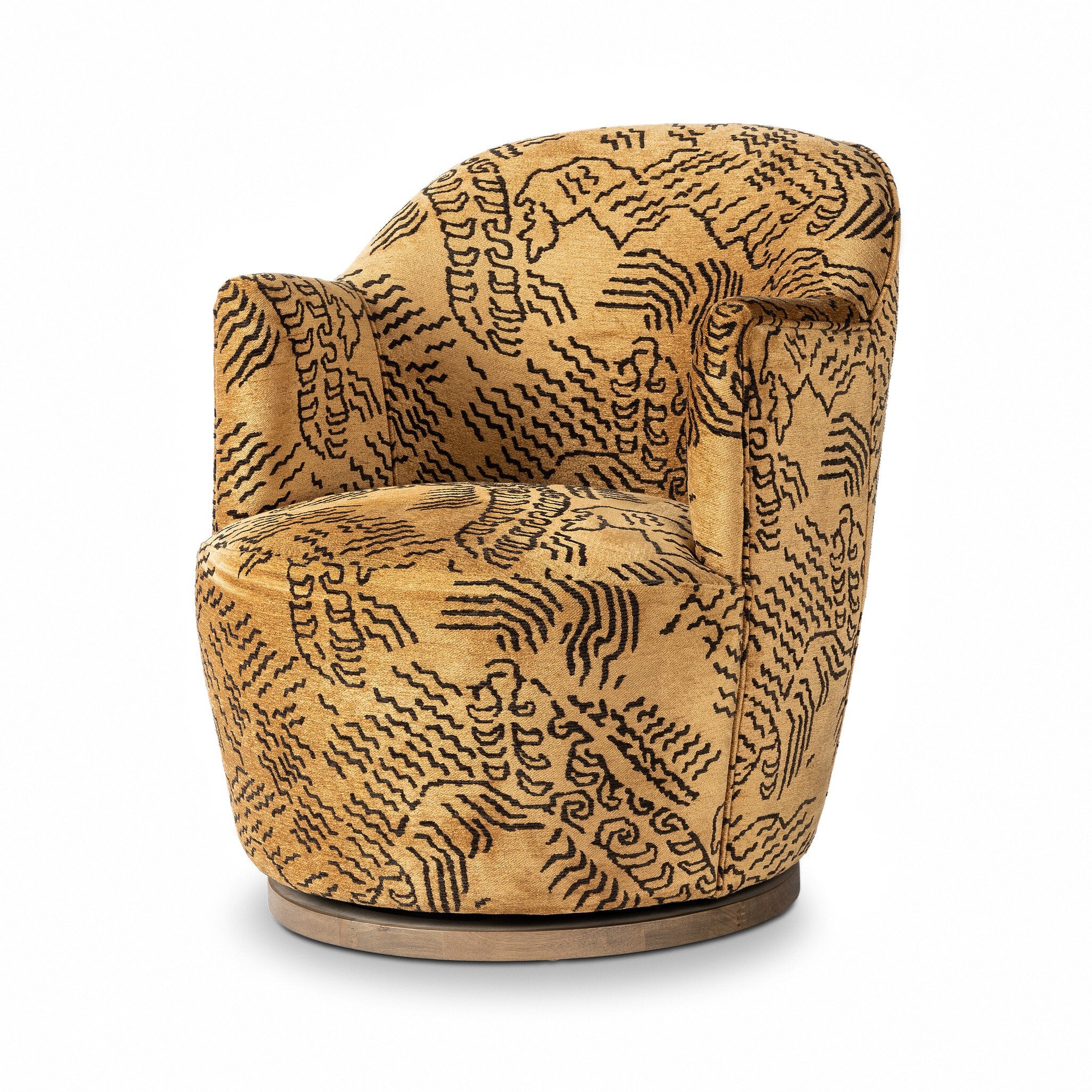 Four Hands Aurora Swivel Chair — Balkan Ochre-Distressed Natural