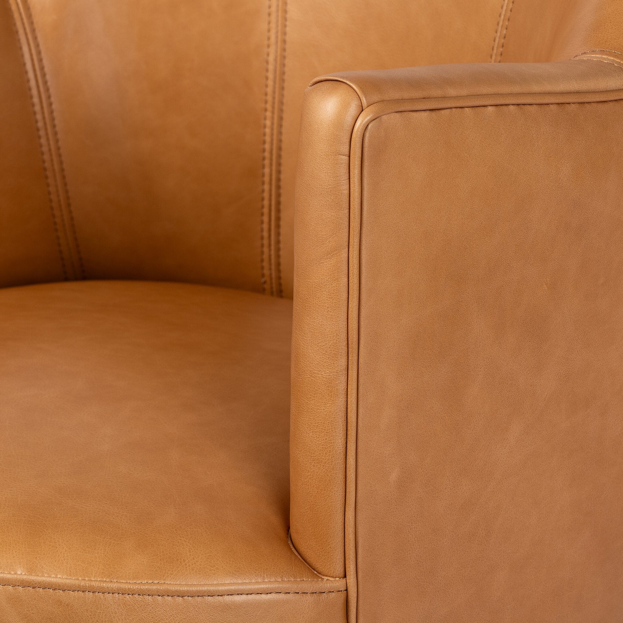 Four Hands Aurora Swivel Chair — Sonoma Butterscotch-Distressed Natural