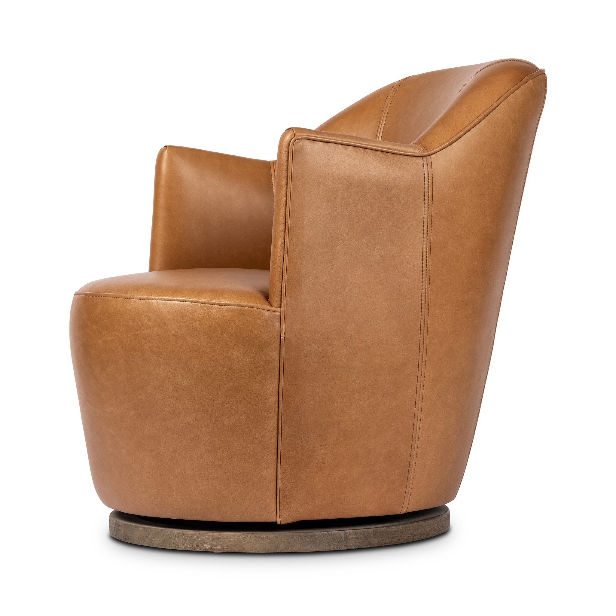 Four Hands Aurora Swivel Chair — Sonoma Butterscotch-Distressed Natural