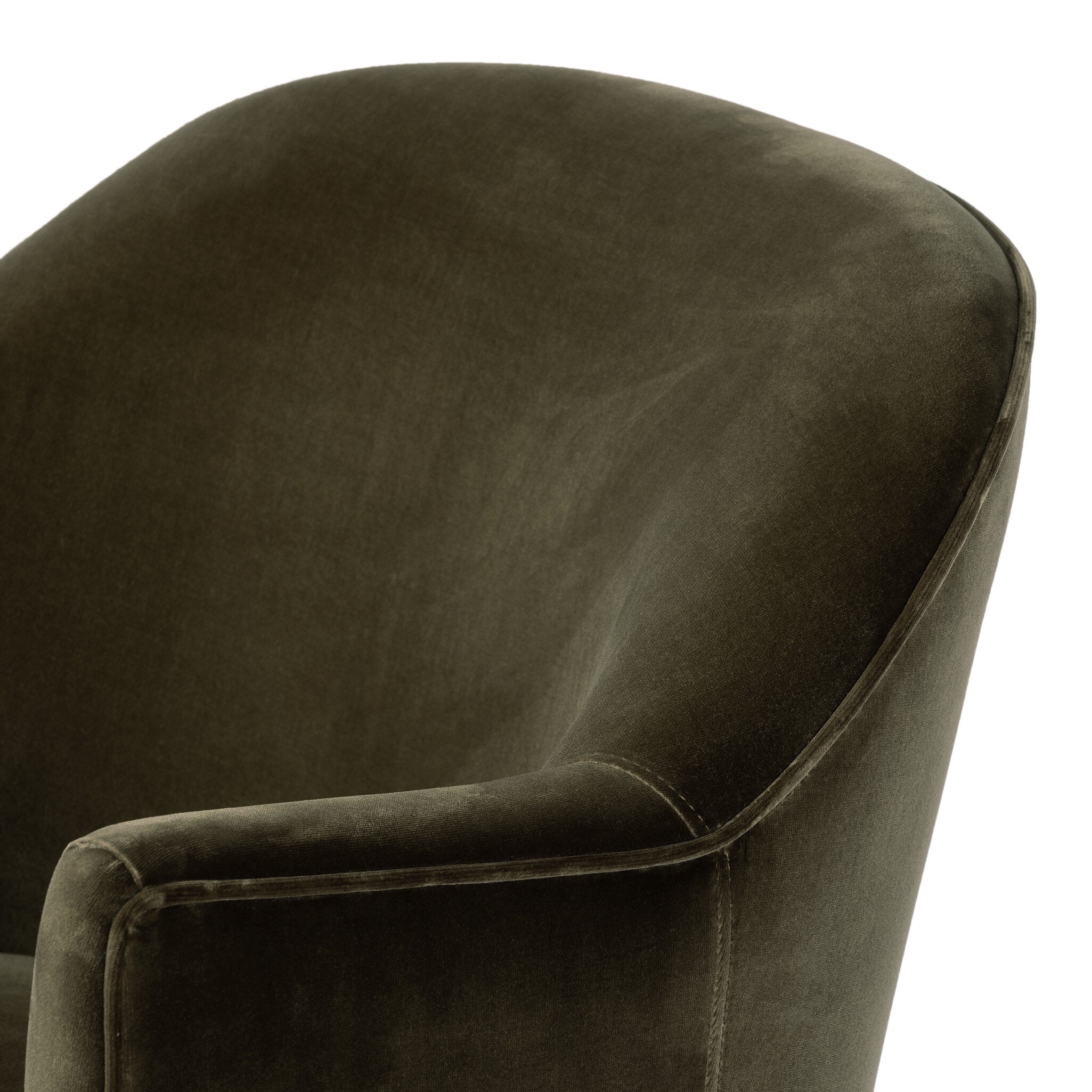 Four Hands Aurora Swivel Chair — Surrey Olive-Distressed Natural