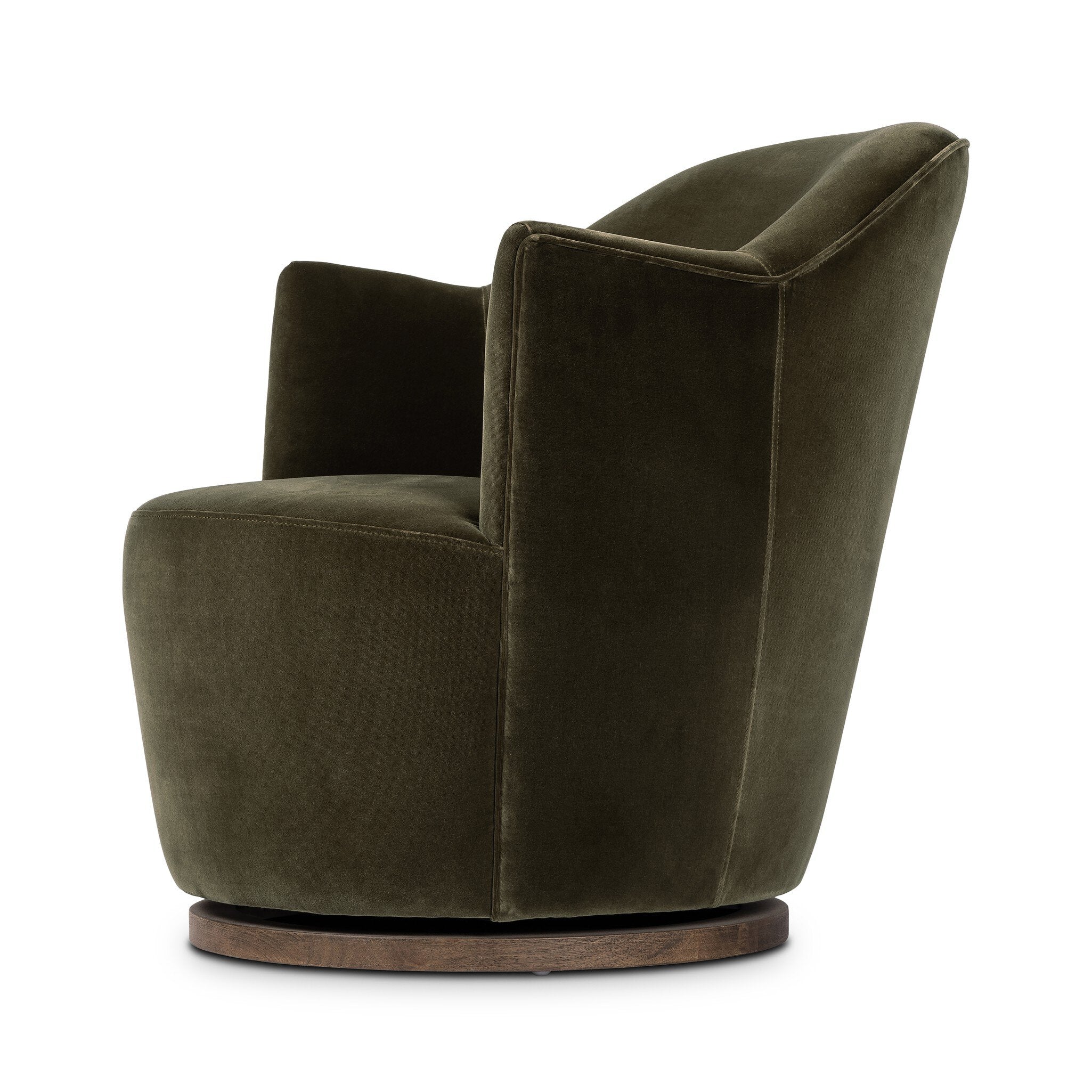 Four Hands Aurora Swivel Chair — Surrey Olive-Distressed Natural