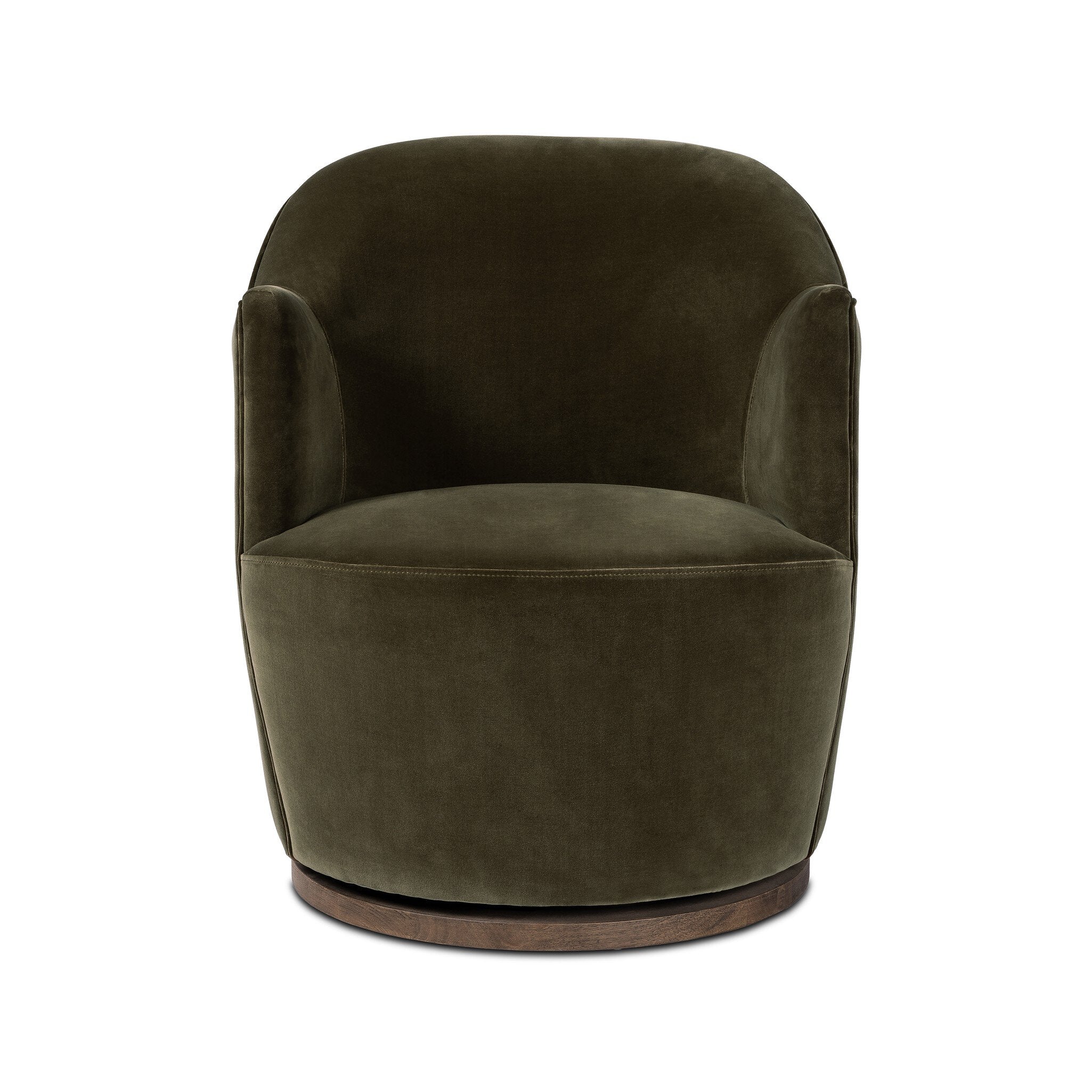 Four Hands Aurora Swivel Chair — Surrey Olive-Distressed Natural