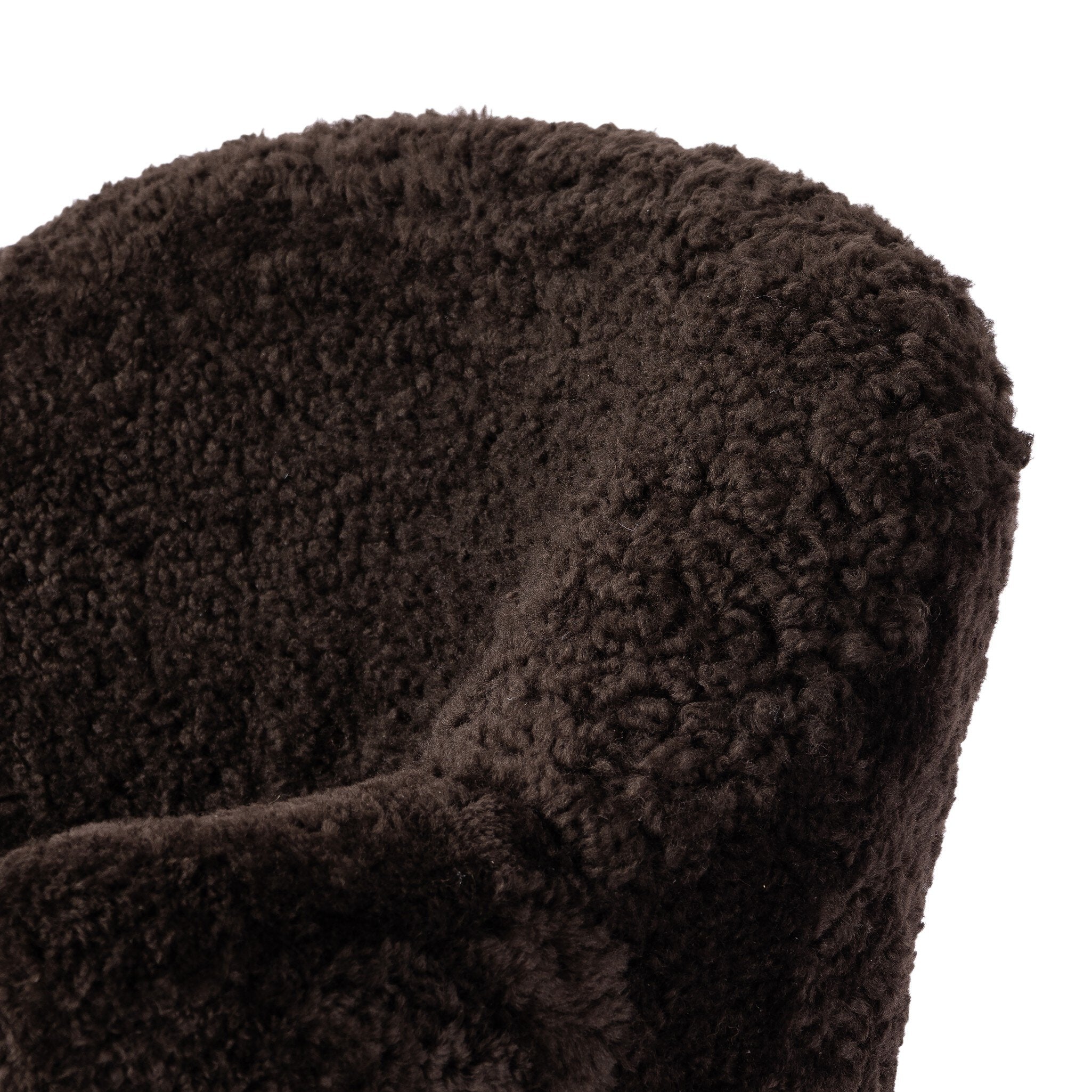 Four Hands Aurora Swivel Chair — Cocoa Shearling-Distressed Natural