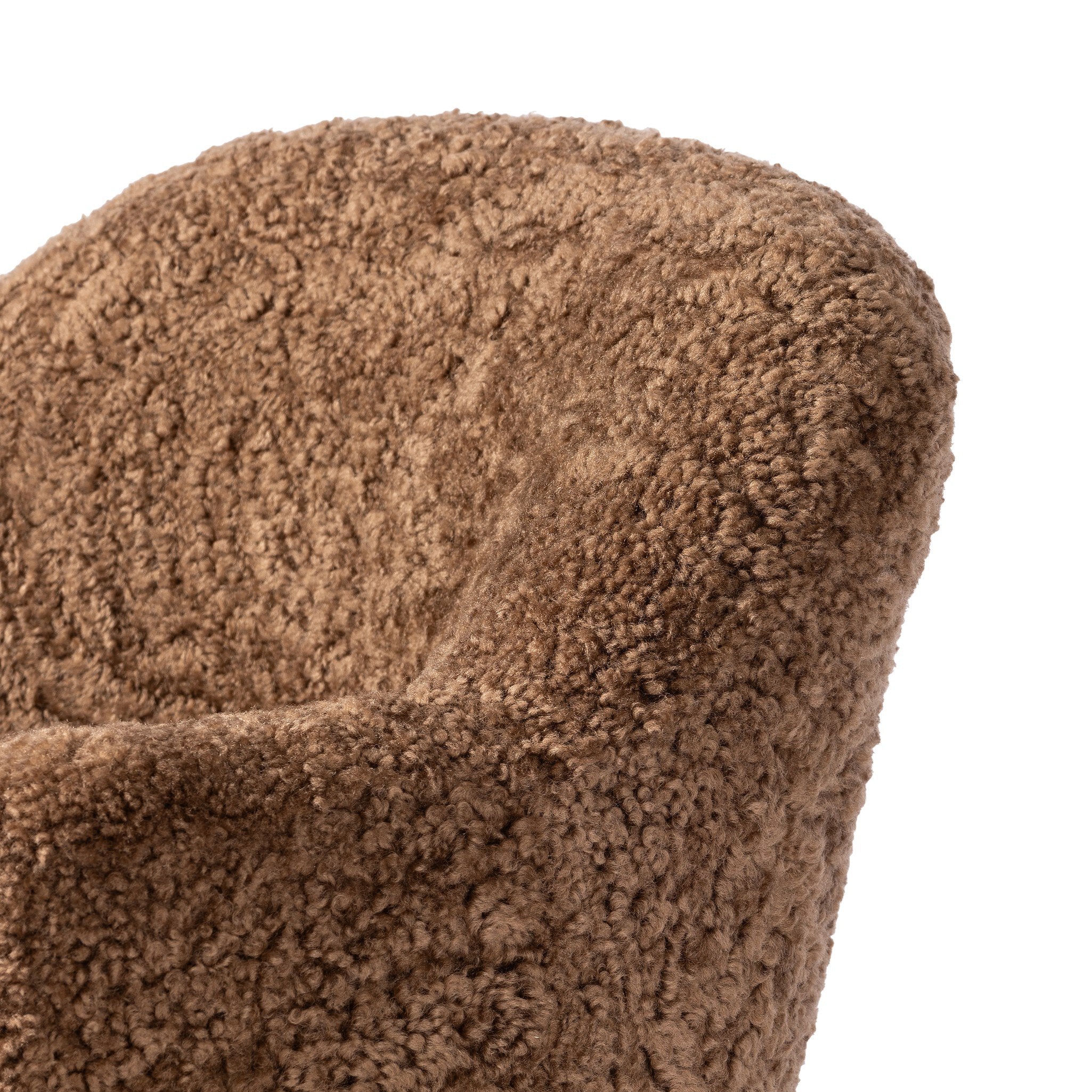 Four Hands Aurora Swivel Chair — Amber Shearling-Distressed Natural