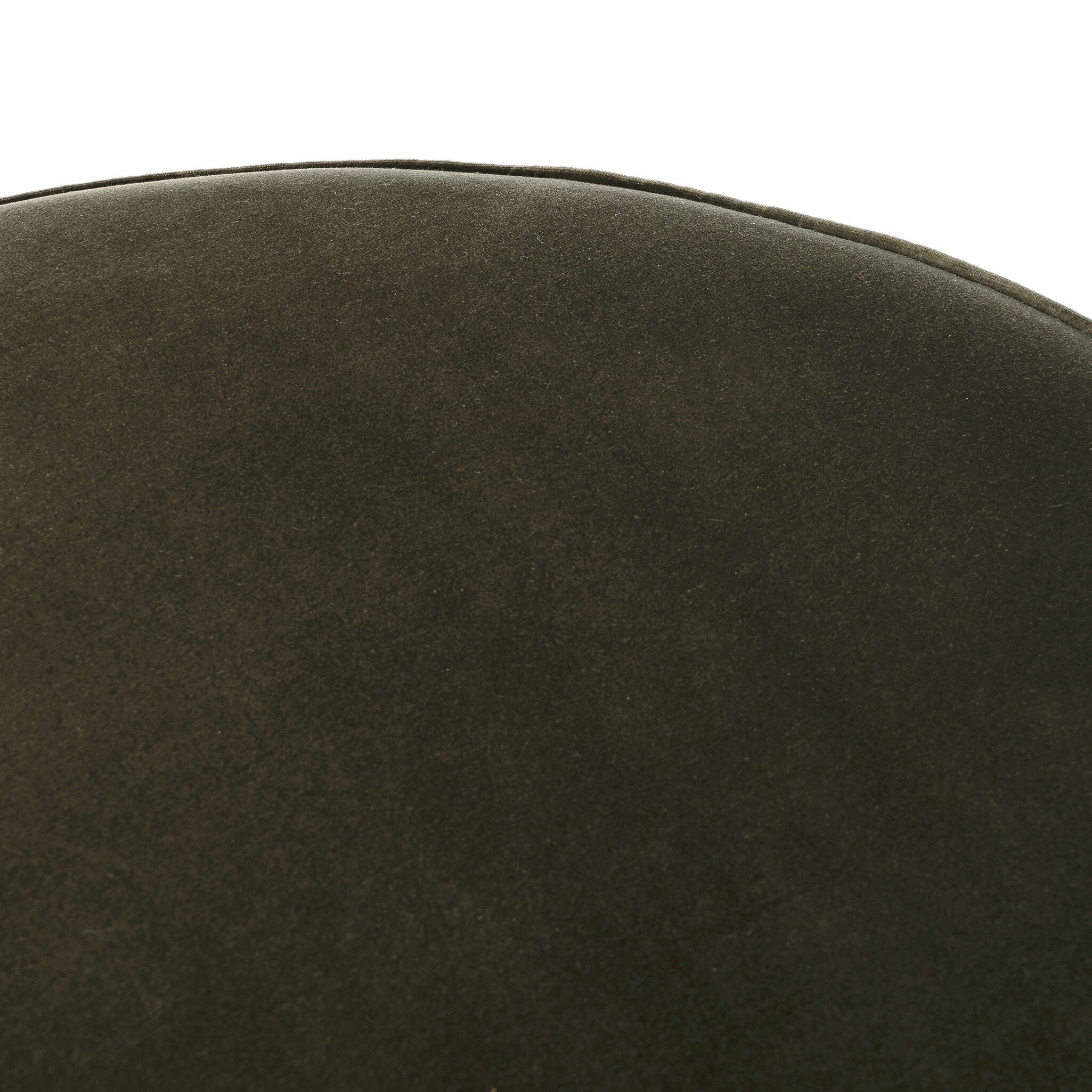 Four Hands Sinclair Large Round Ottoman — Surrey Olive-Sienna Brown