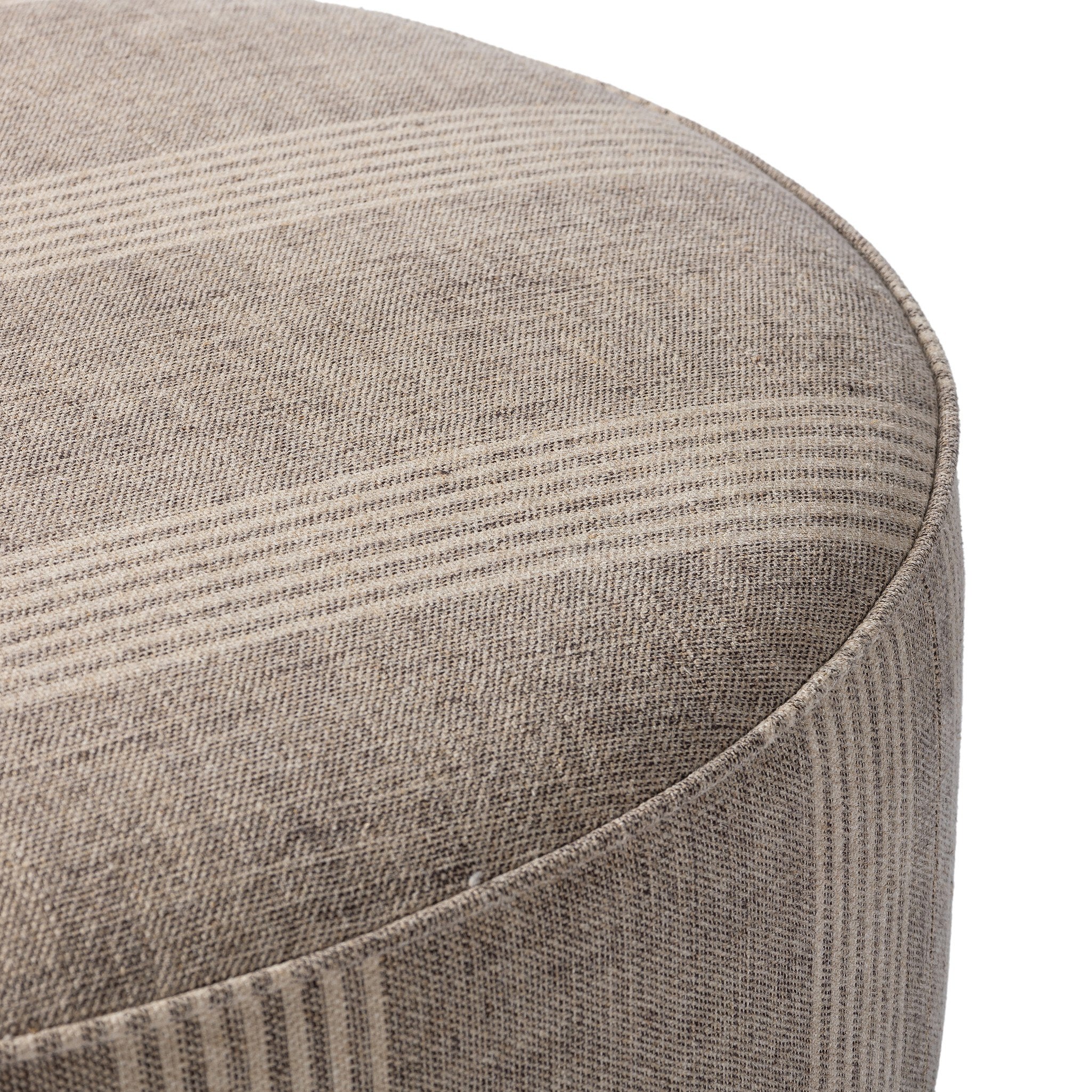 Four Hands Sinclair Large Round Ottoman — Manchester Flint-Sienna Brown