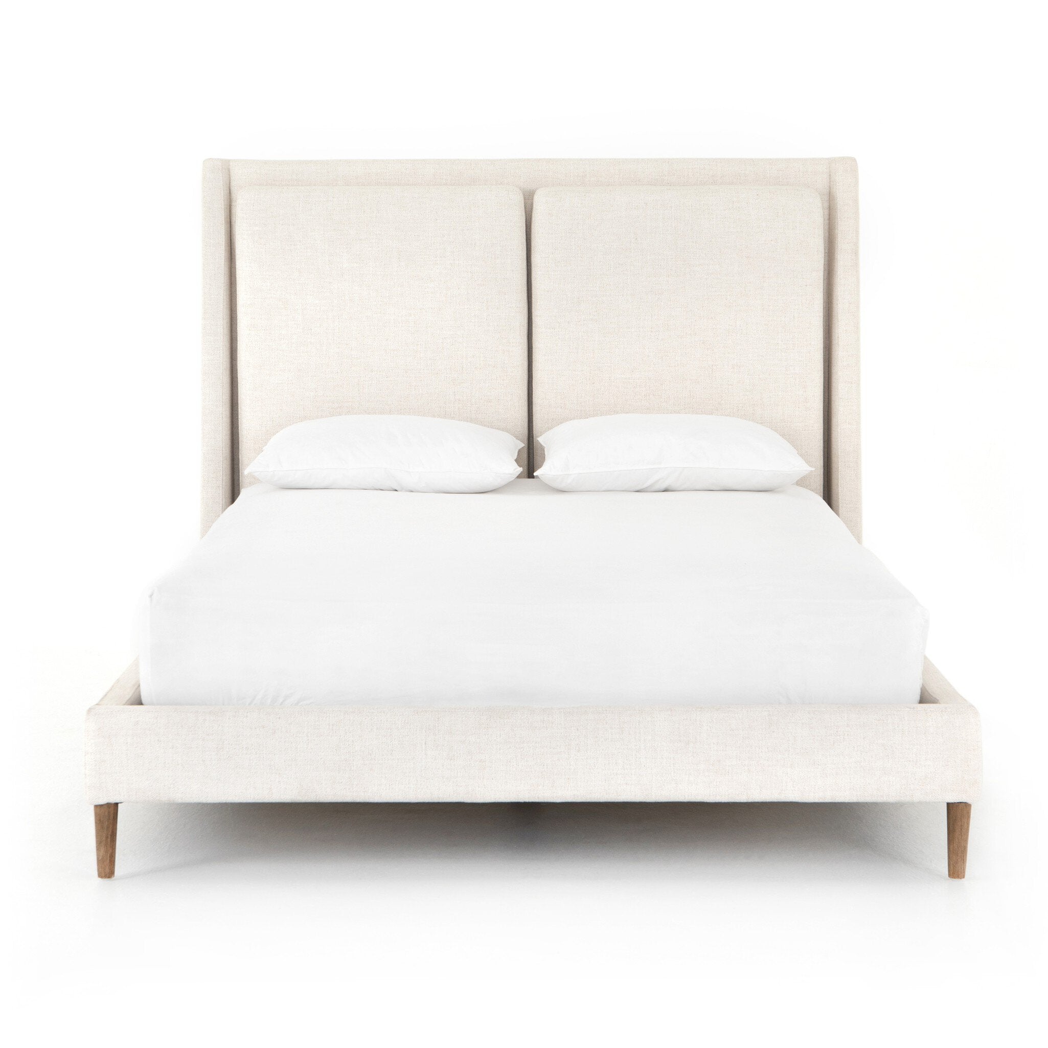 Four Hands Potter Bed — Dover Crescent-Distressed Natural-King