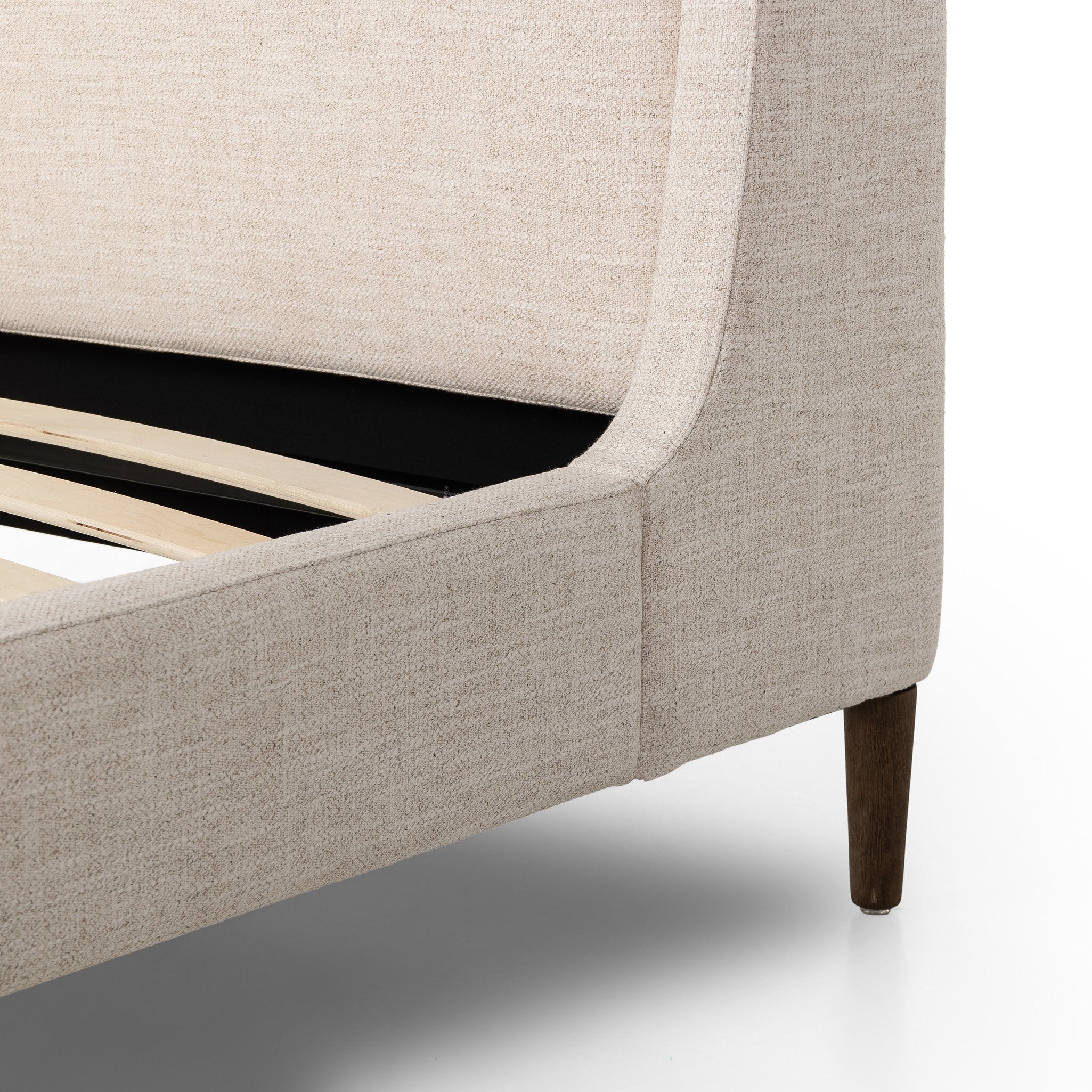 Four Hands Potter Bed — Dover Crescent-Distressed Natural-Twin