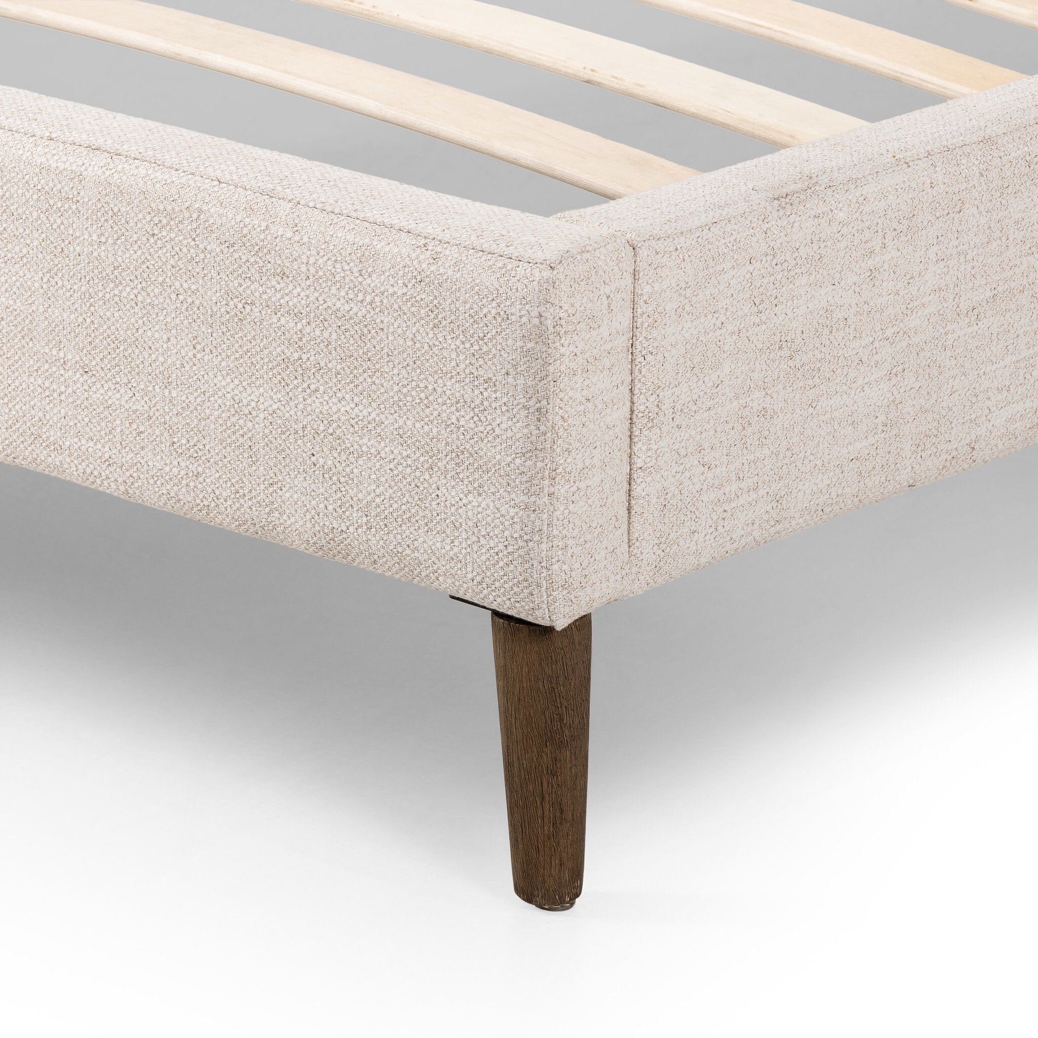 Four Hands Potter Bed — Dover Crescent-Distressed Natural-Twin