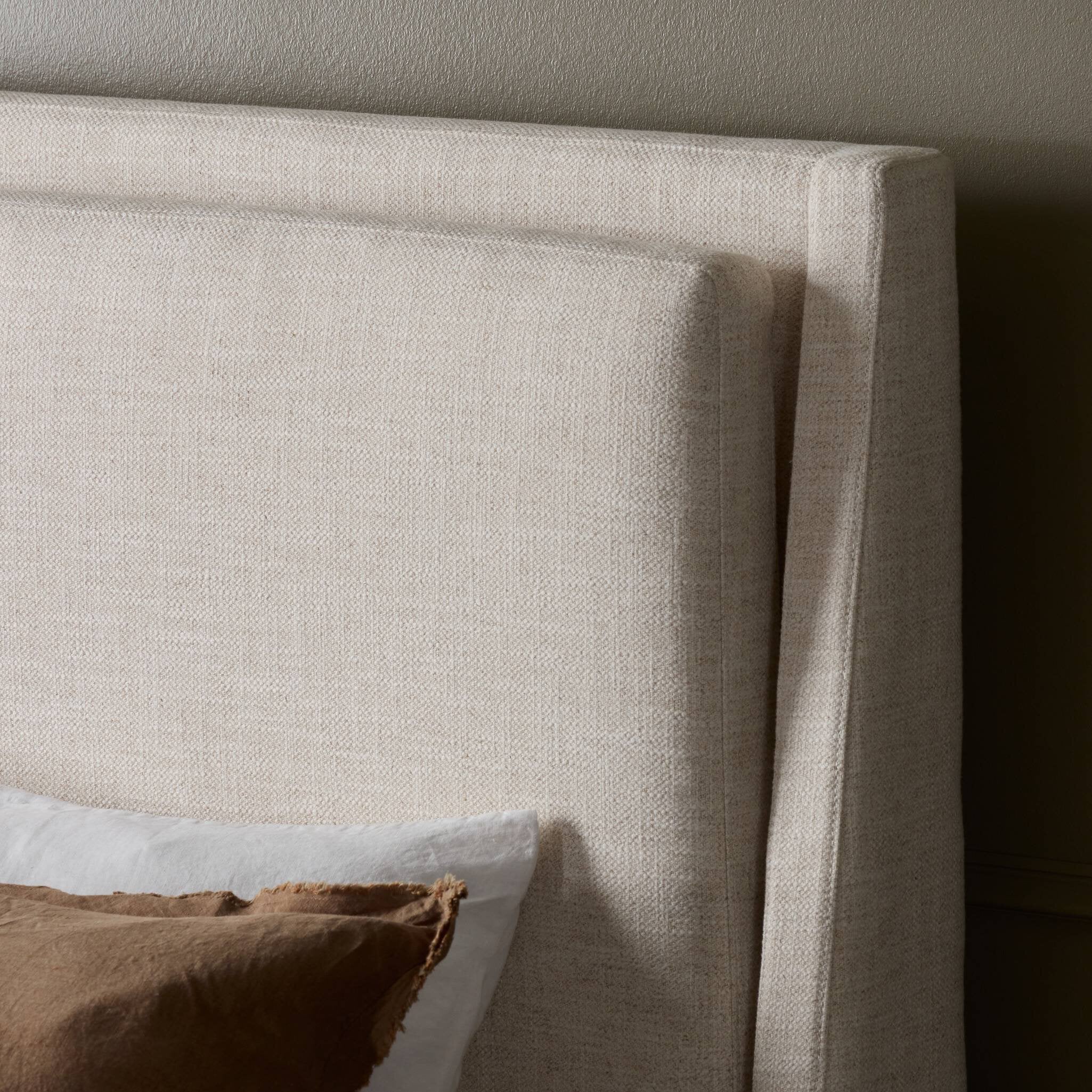 Four Hands Potter Bed — Dover Crescent-Distressed Natural-Twin