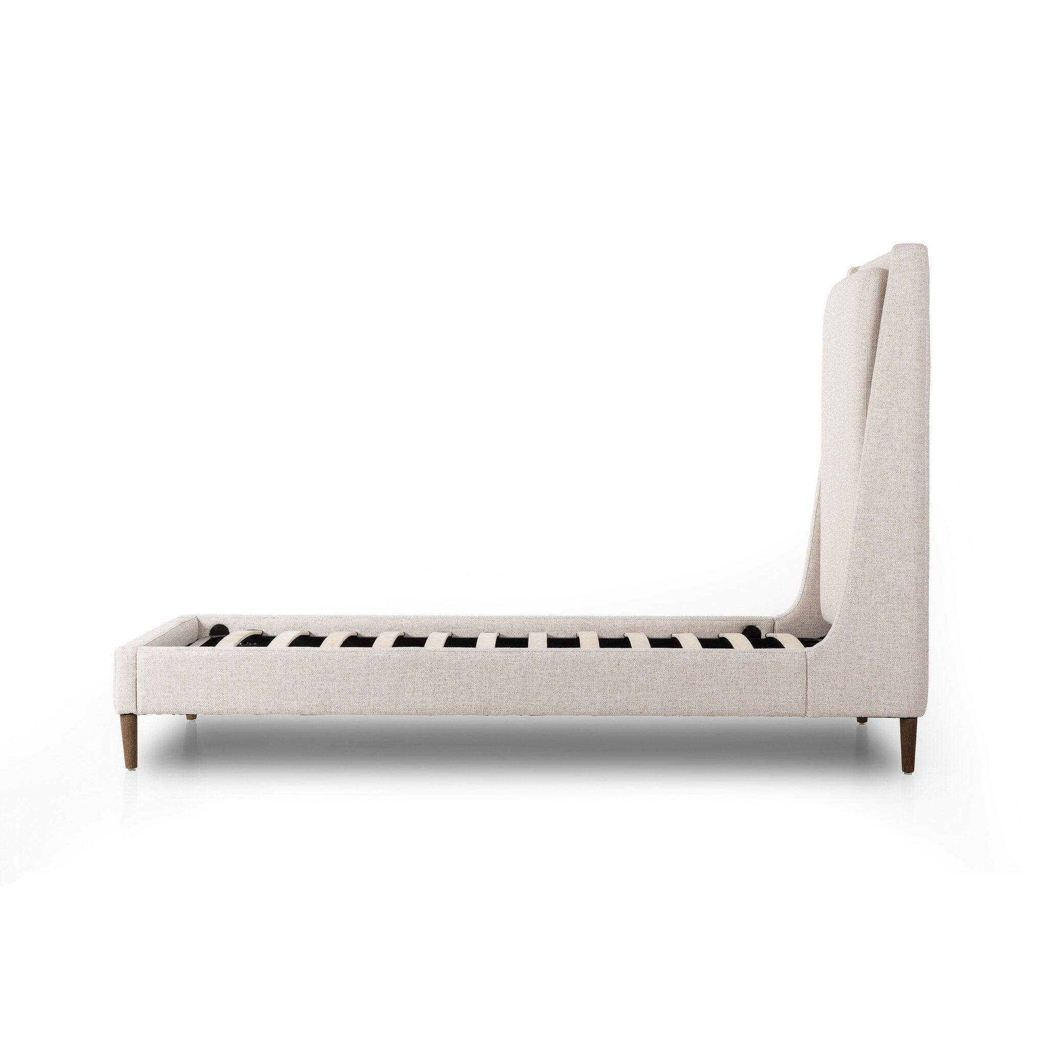 Four Hands Potter Bed — Dover Crescent-Distressed Natural-Twin