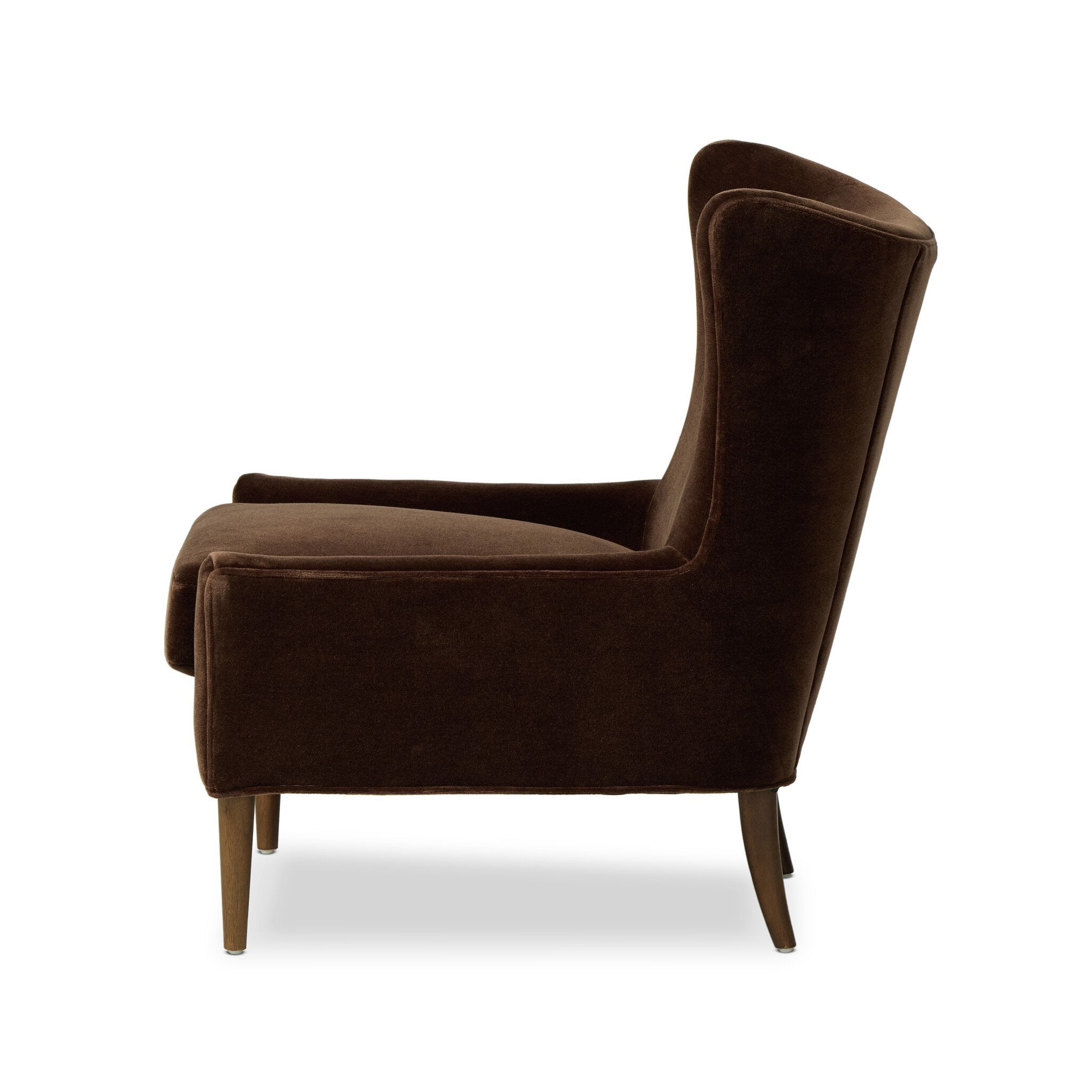 Four Hands Marlow Wing Chair — Monte Chocolate-Almond