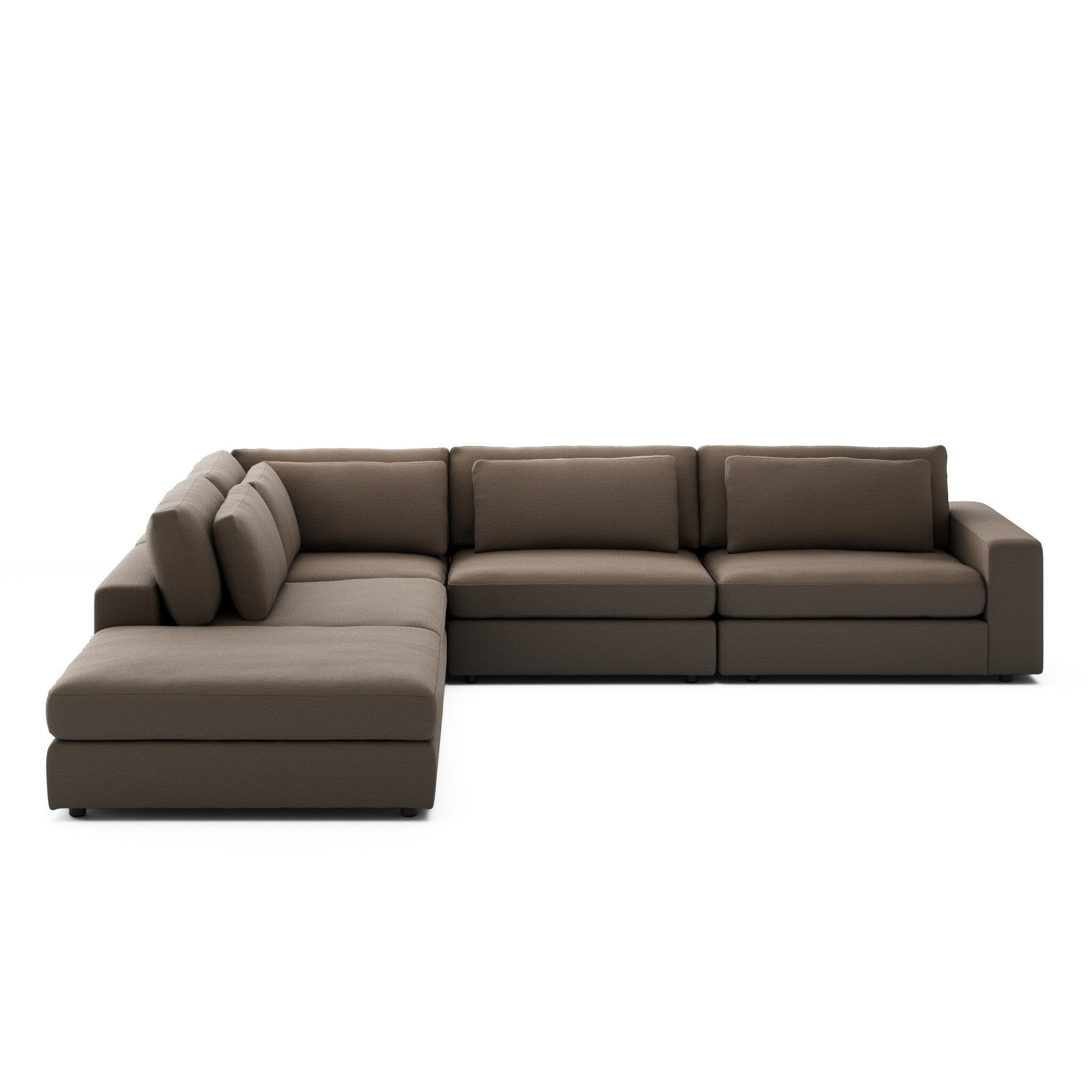 Four Hands Bloor 4-Piece Sectional W/ Ottoman — Savoy Coffee