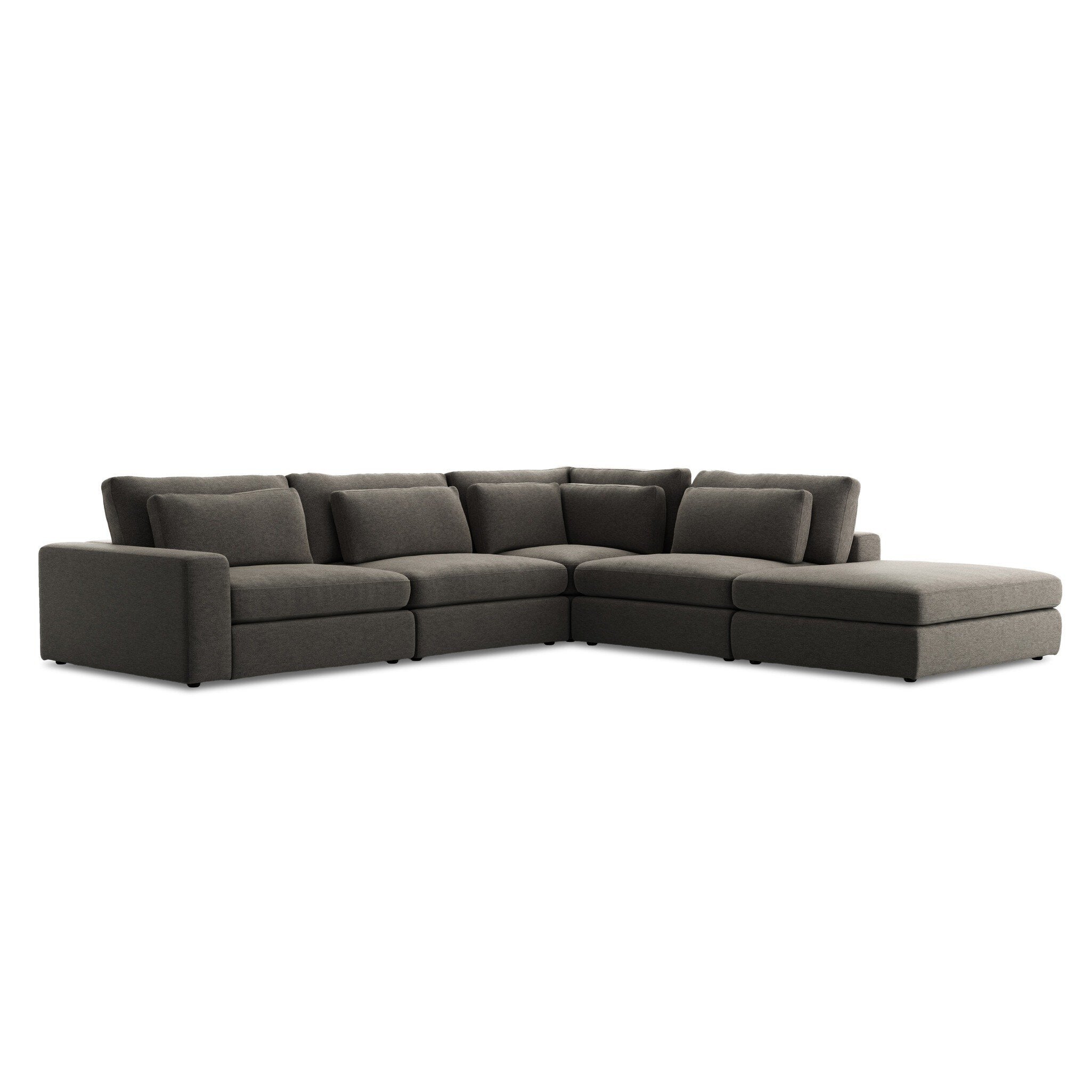 Four Hands Bloor 4-Piece Sectional W/ Ottoman — Landale Charcoal