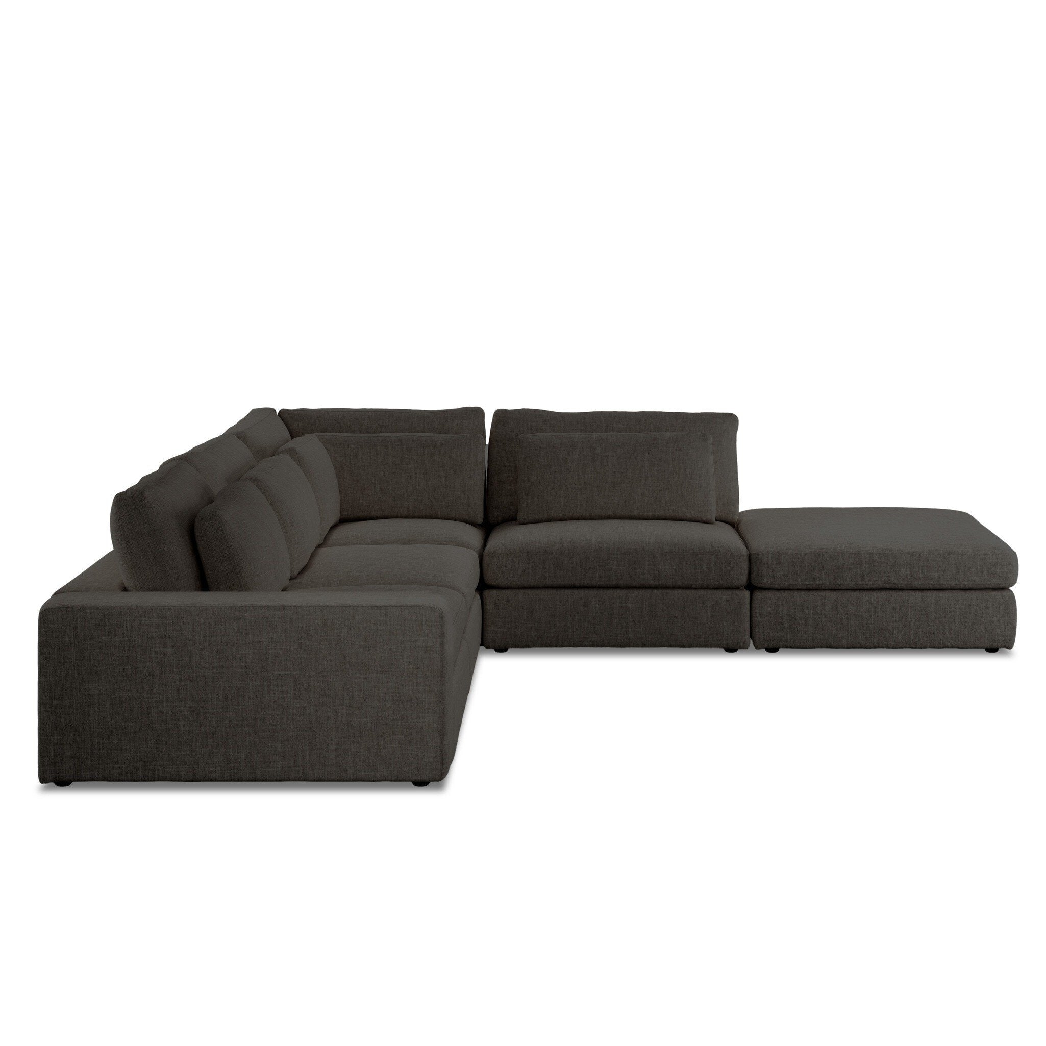 Four Hands Bloor 4-Piece Sectional W/ Ottoman — Landale Charcoal