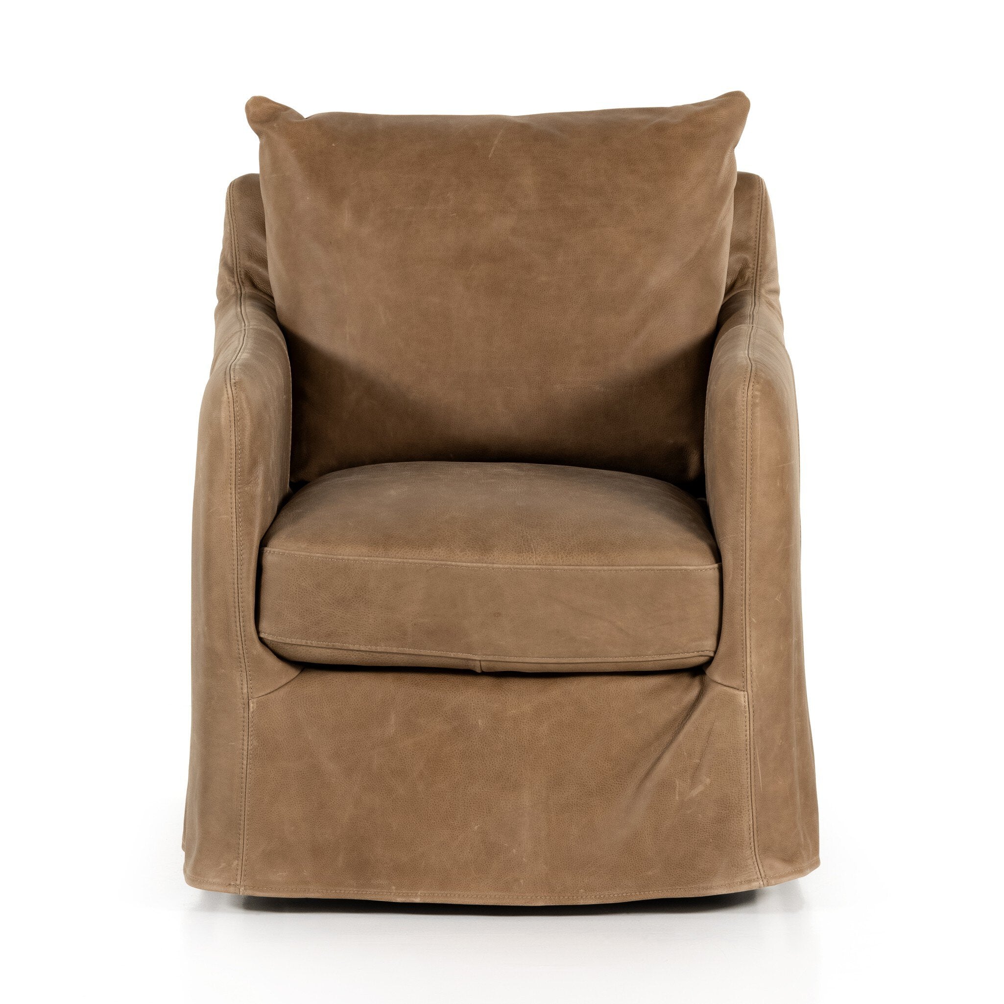 Four Hands Banks Slipcover Swivel Chair — Palermo Drift