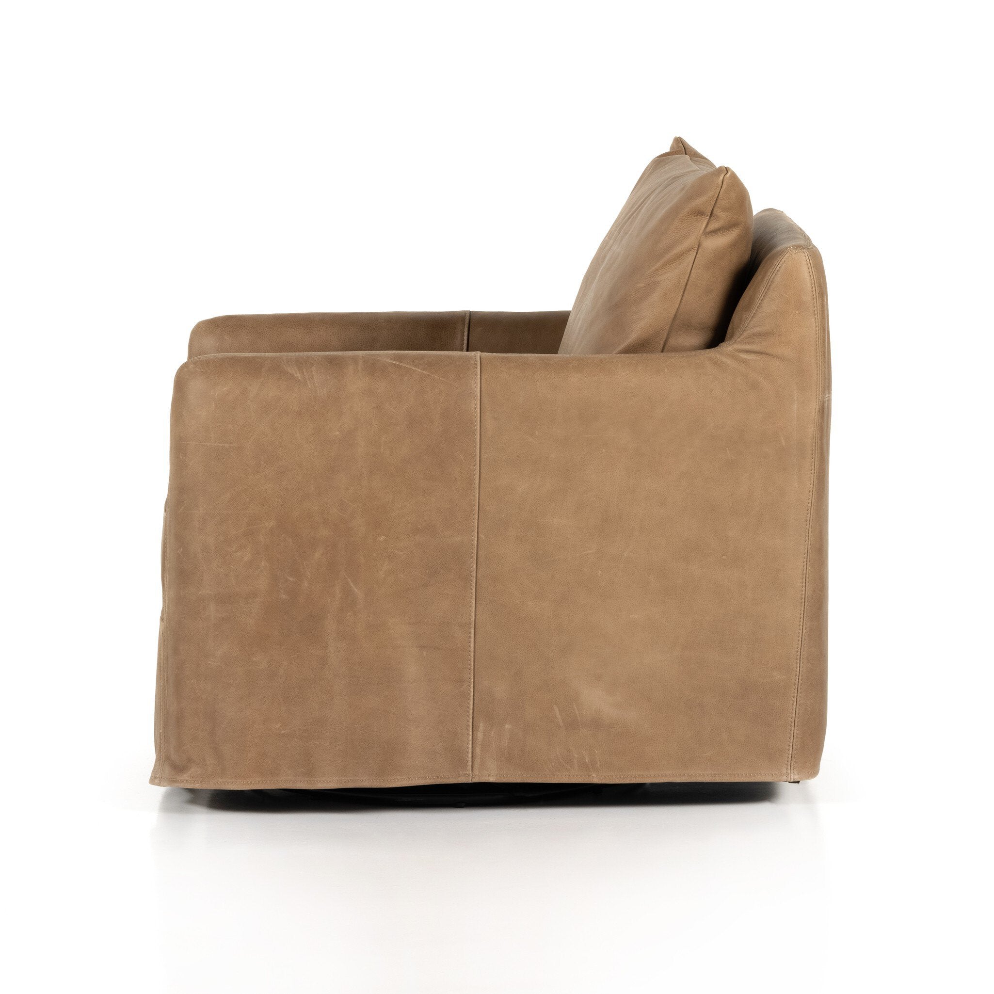 Four Hands Banks Slipcover Swivel Chair — Palermo Drift