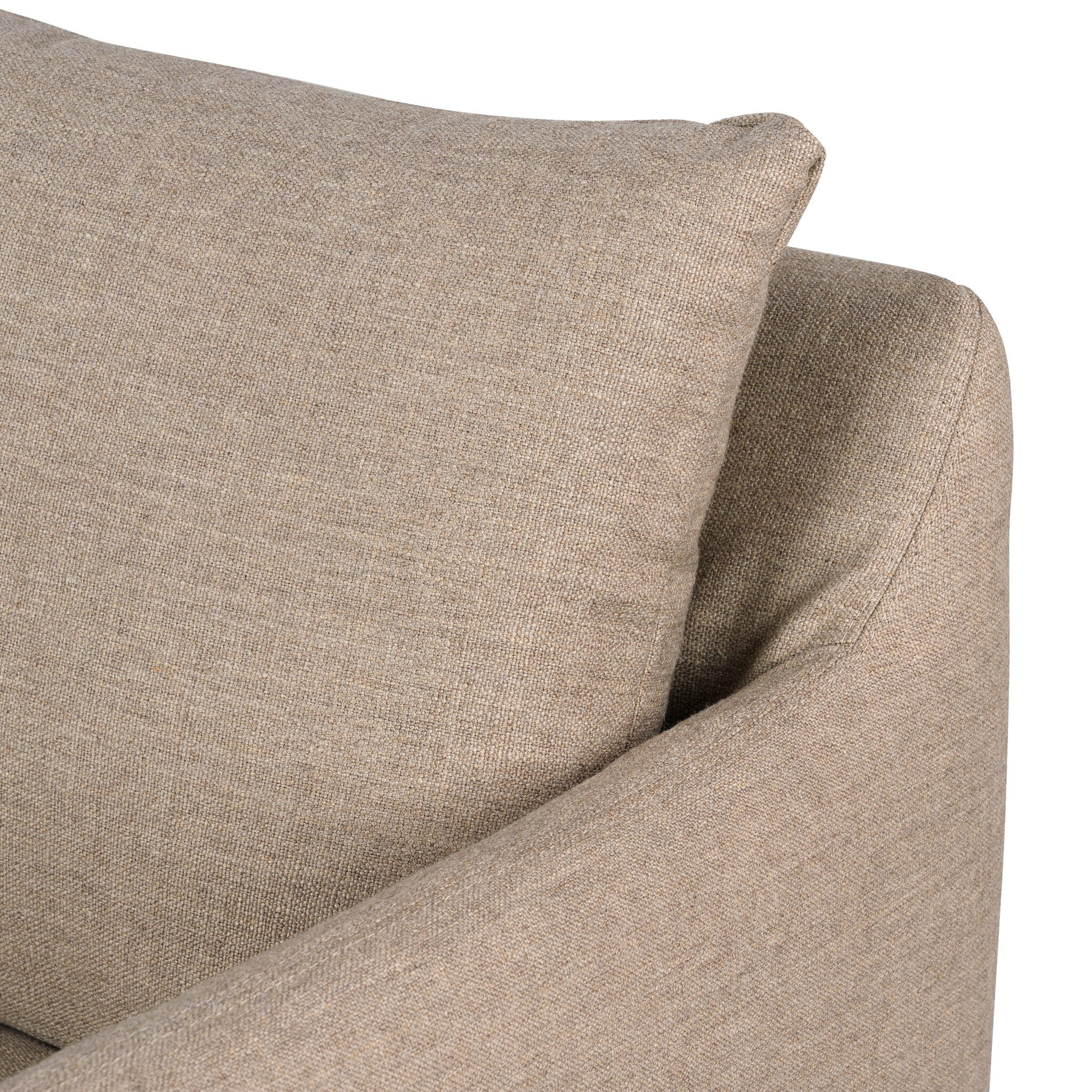 Four Hands Banks Slipcover Swivel Chair — Alcala Taupe