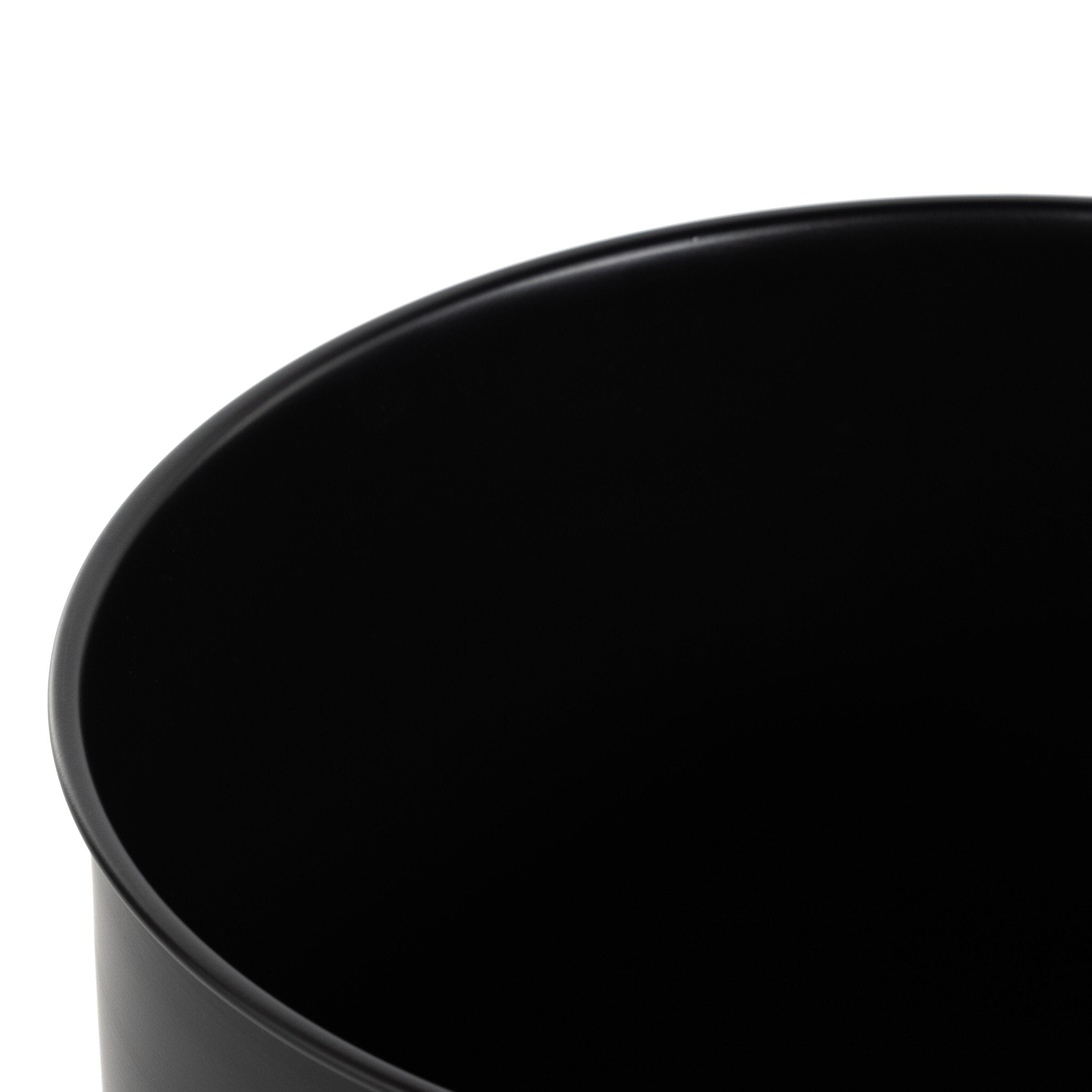Four Hands Jed Planter — Iron Matte Black-Weathered Brass