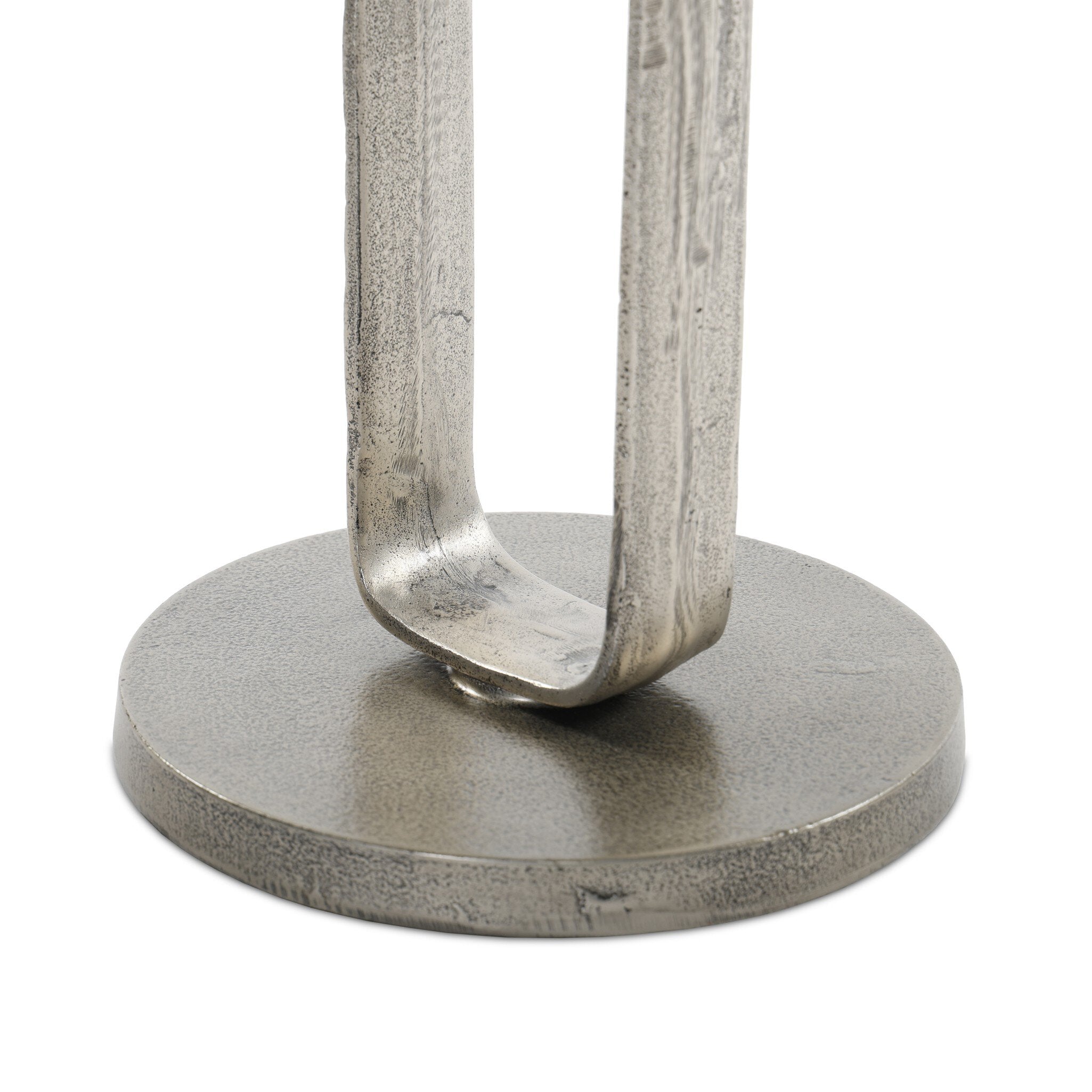 Four Hands Douglas End Table — Raw Antique Nickel
