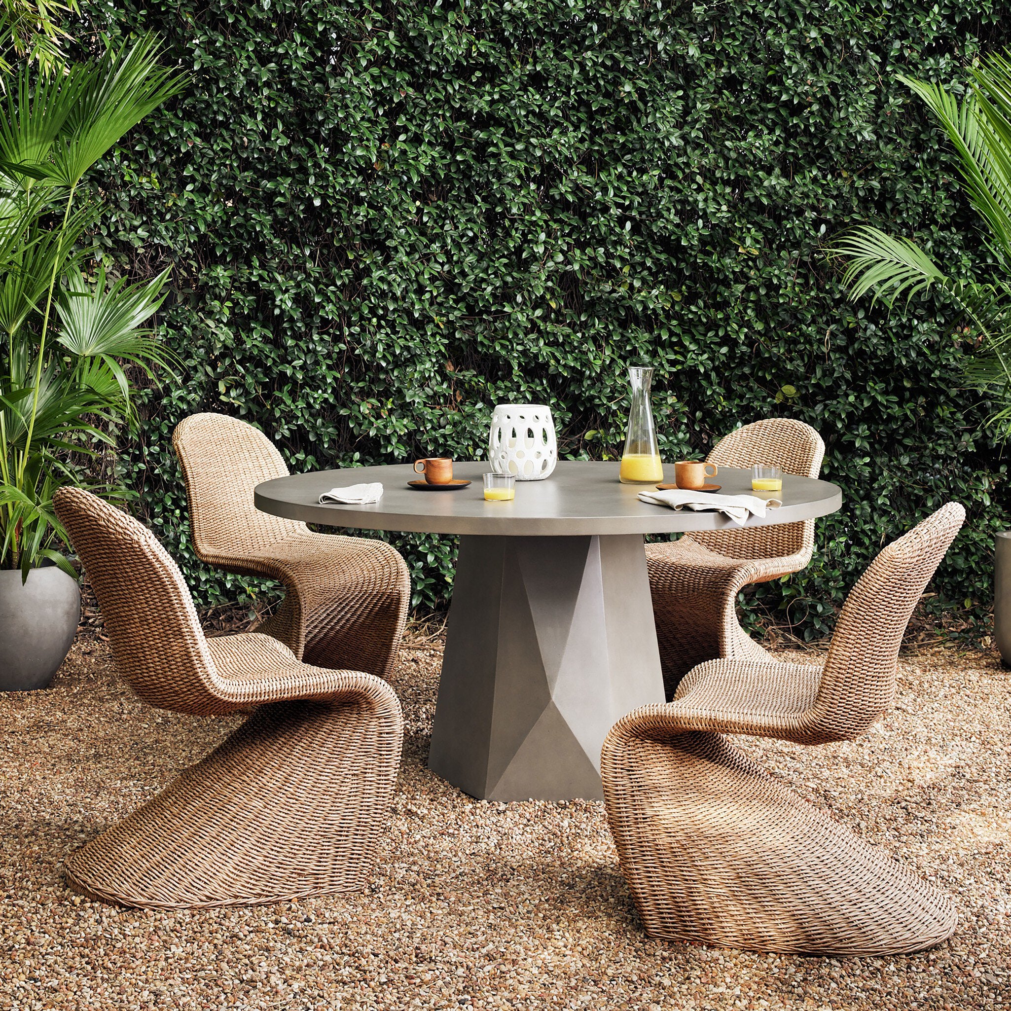 Four Hands Portia Outdoor Dining Chair — Vintage Natural