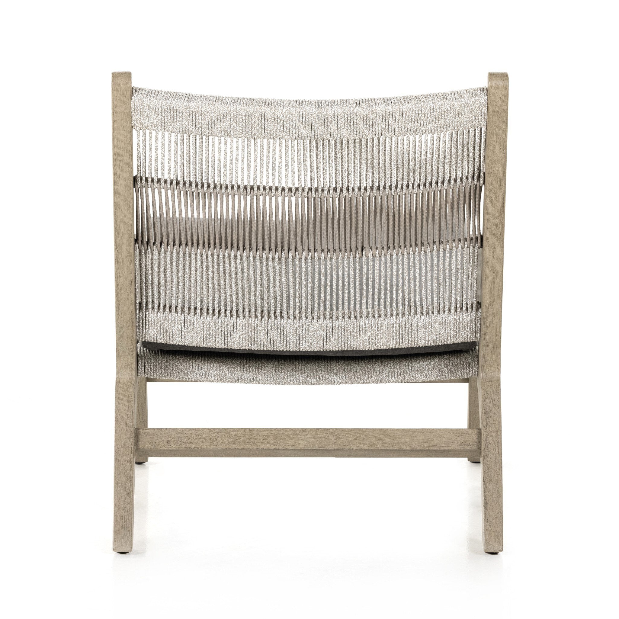 Four Hands Julian Outdoor Chair — Weathered Grey-FSC-Heathered Grey Rope-Grey Rope