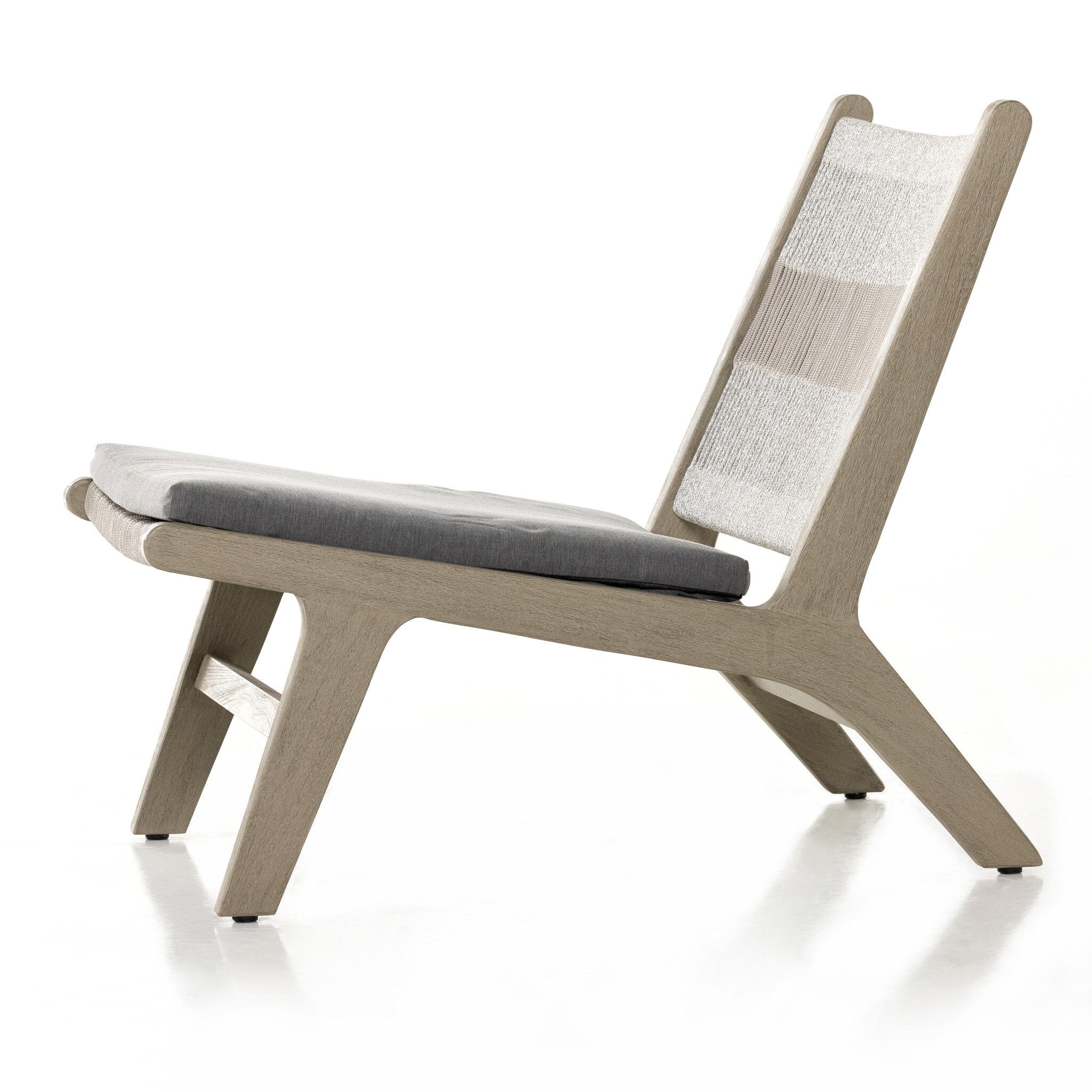 Four Hands Julian Outdoor Chair — Weathered Grey-FSC-Heathered Grey Rope-Grey Rope