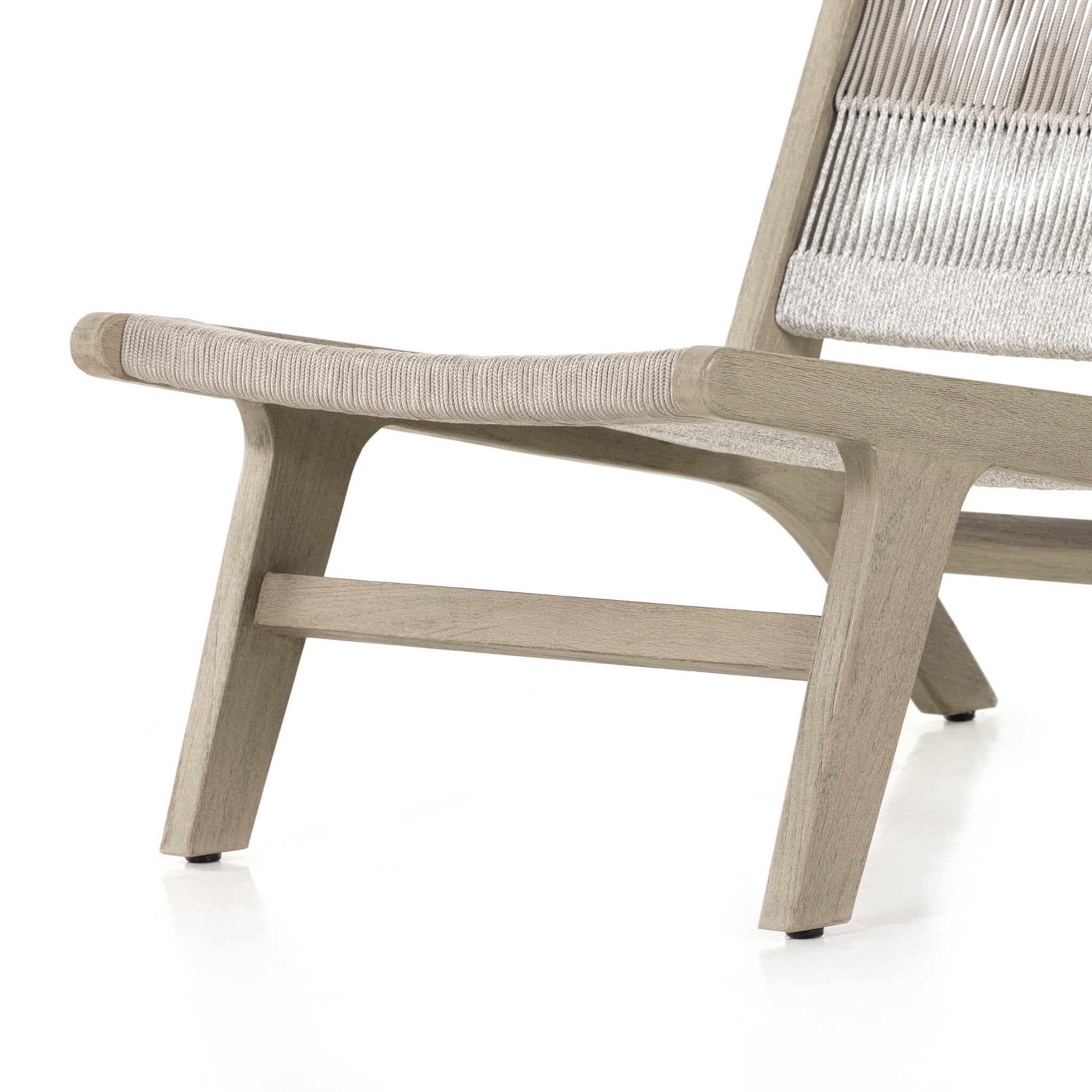 Four Hands Julian Outdoor Chair — Weathered Grey-FSC-Heathered Grey Rope-Grey Rope