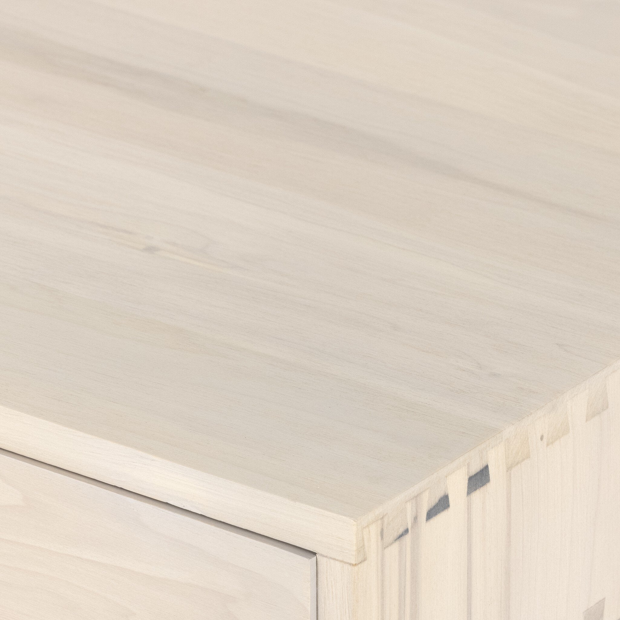 Four Hands Trey Modular Writing Desk — Dove Poplar-Natural Iron-Toffee Leather