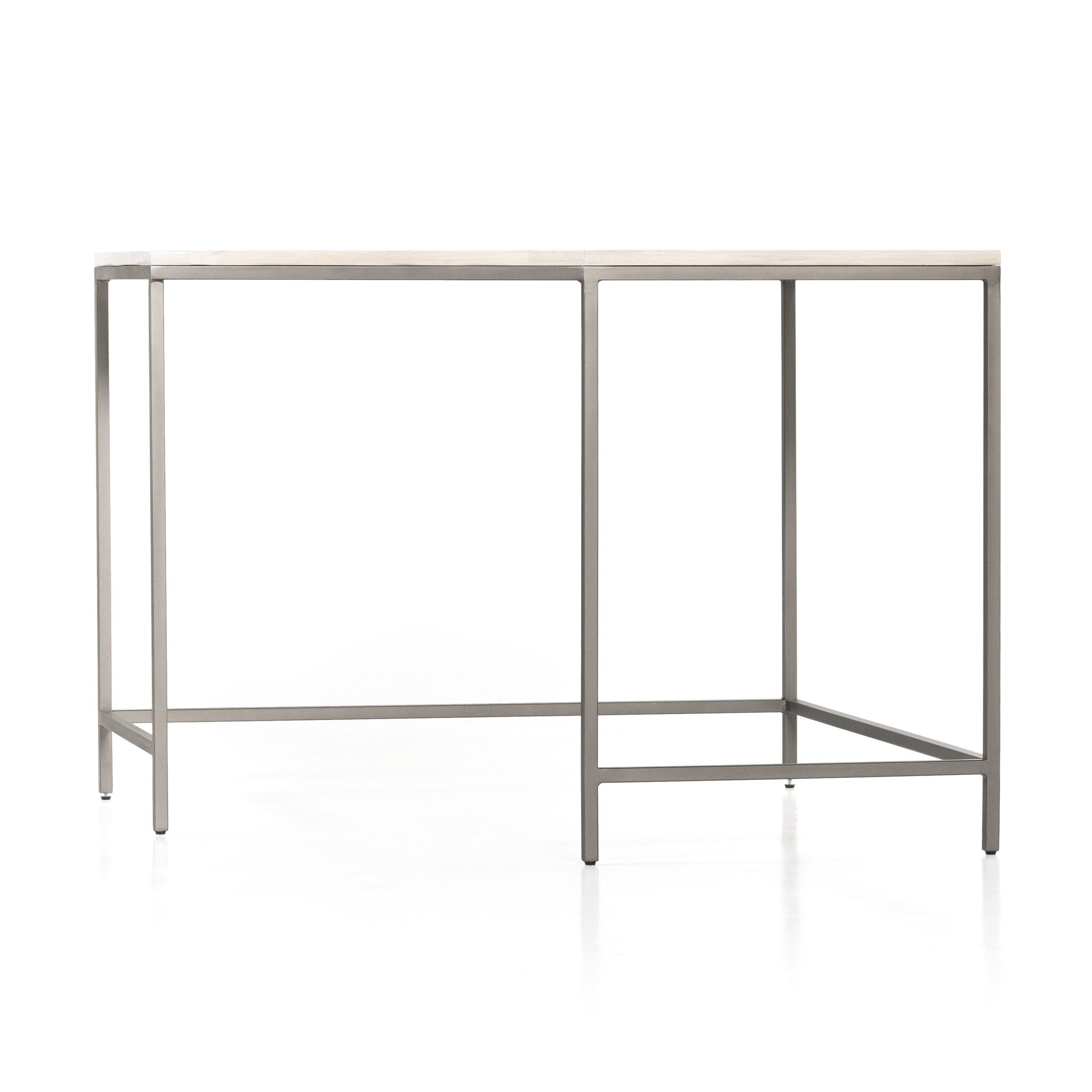Four Hands Trey Modular Corner Desk — Dove Poplar-Natural Iron