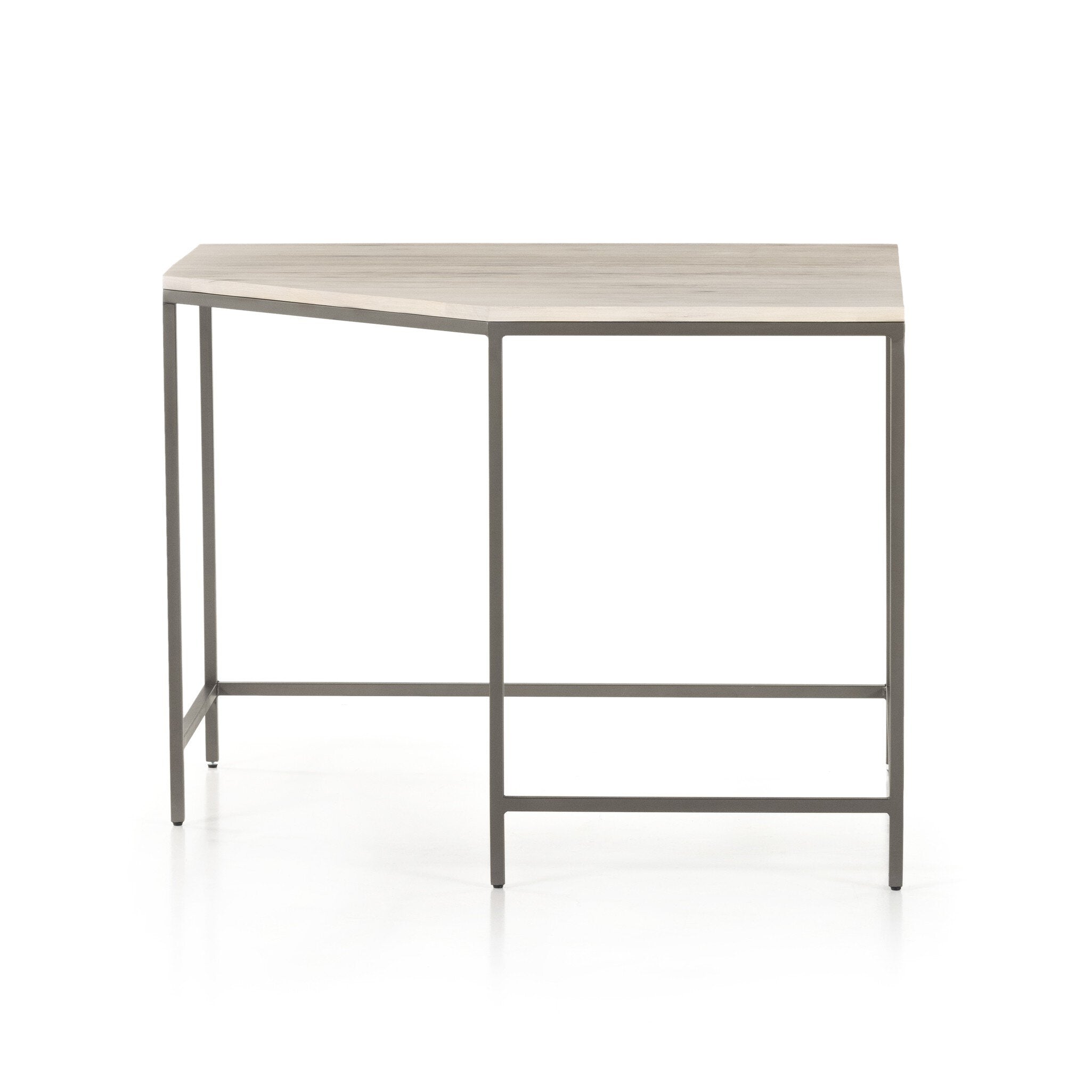 Four Hands Trey Modular Corner Desk — Dove Poplar-Natural Iron