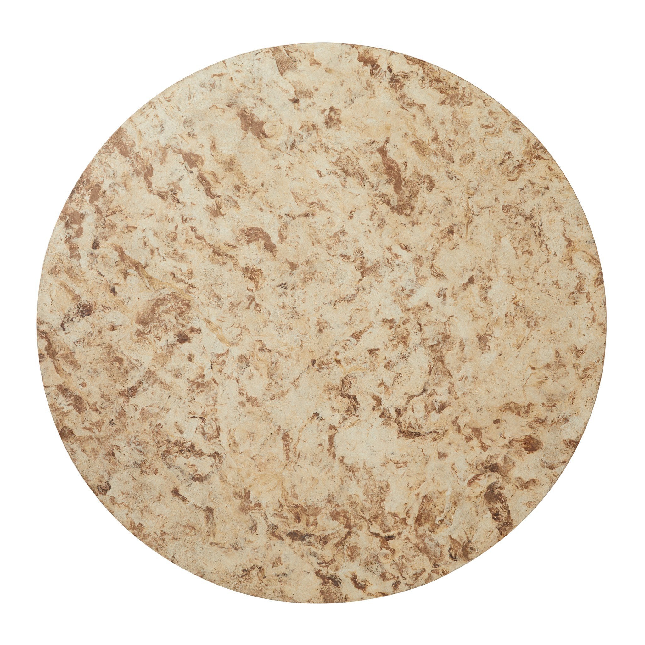 Four Hands Hudson Round Coffee Table — Bark Paper-Black Pine