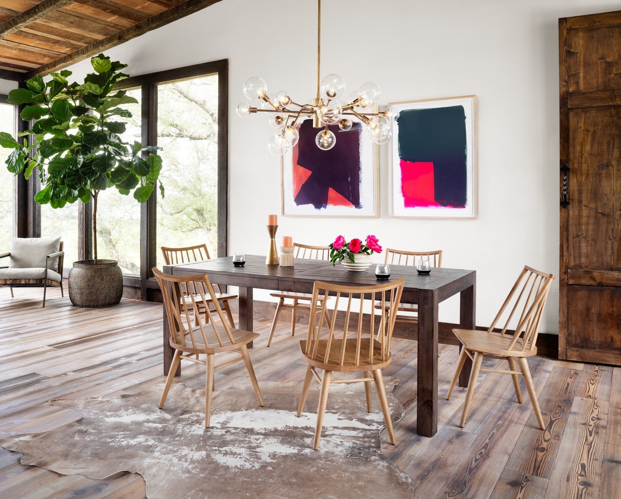 Four Hands Lewis Windsor Chair — Sandy Oak