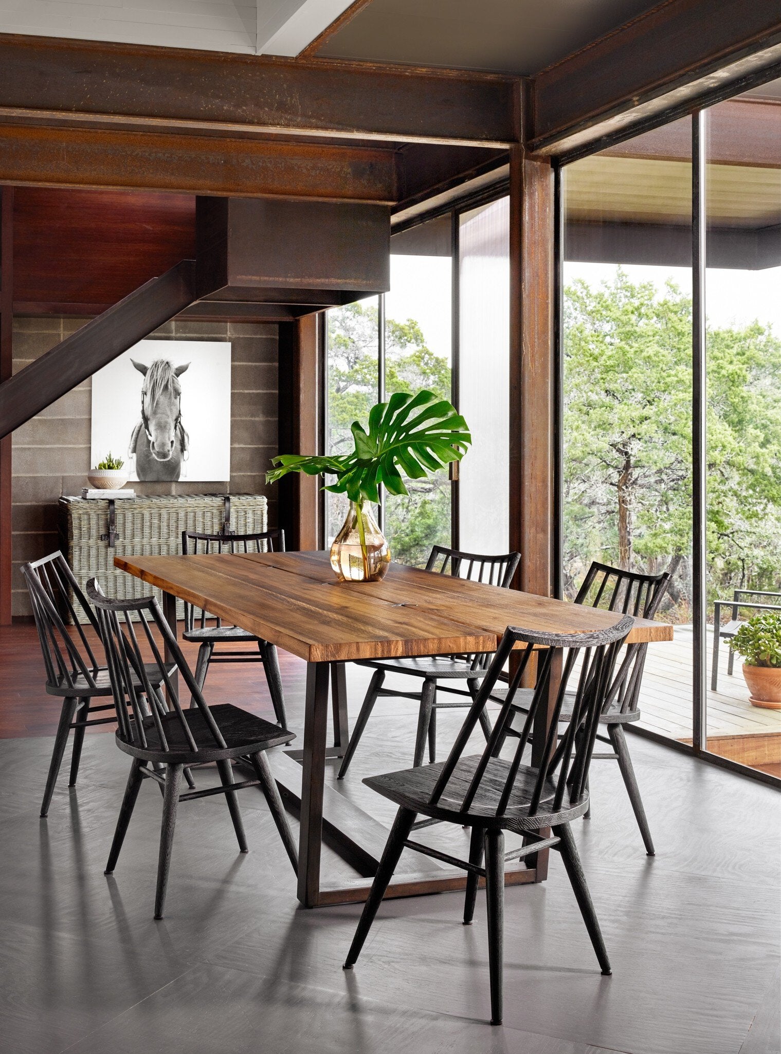 Four Hands Lewis Windsor Chair — Black Oak