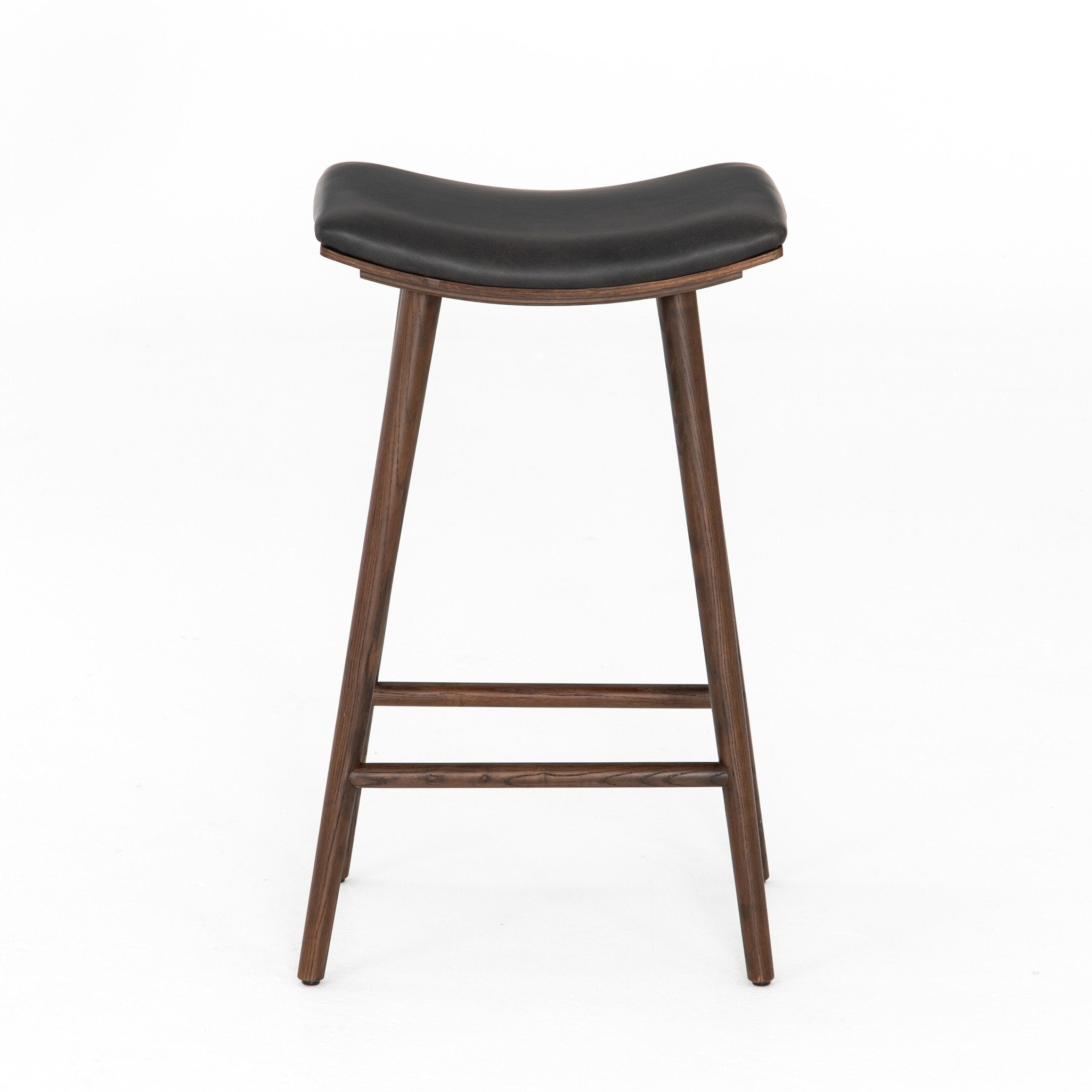 Four Hands Union Bar + Counter Stool — Distressed Black-Warm Parawood-Bar