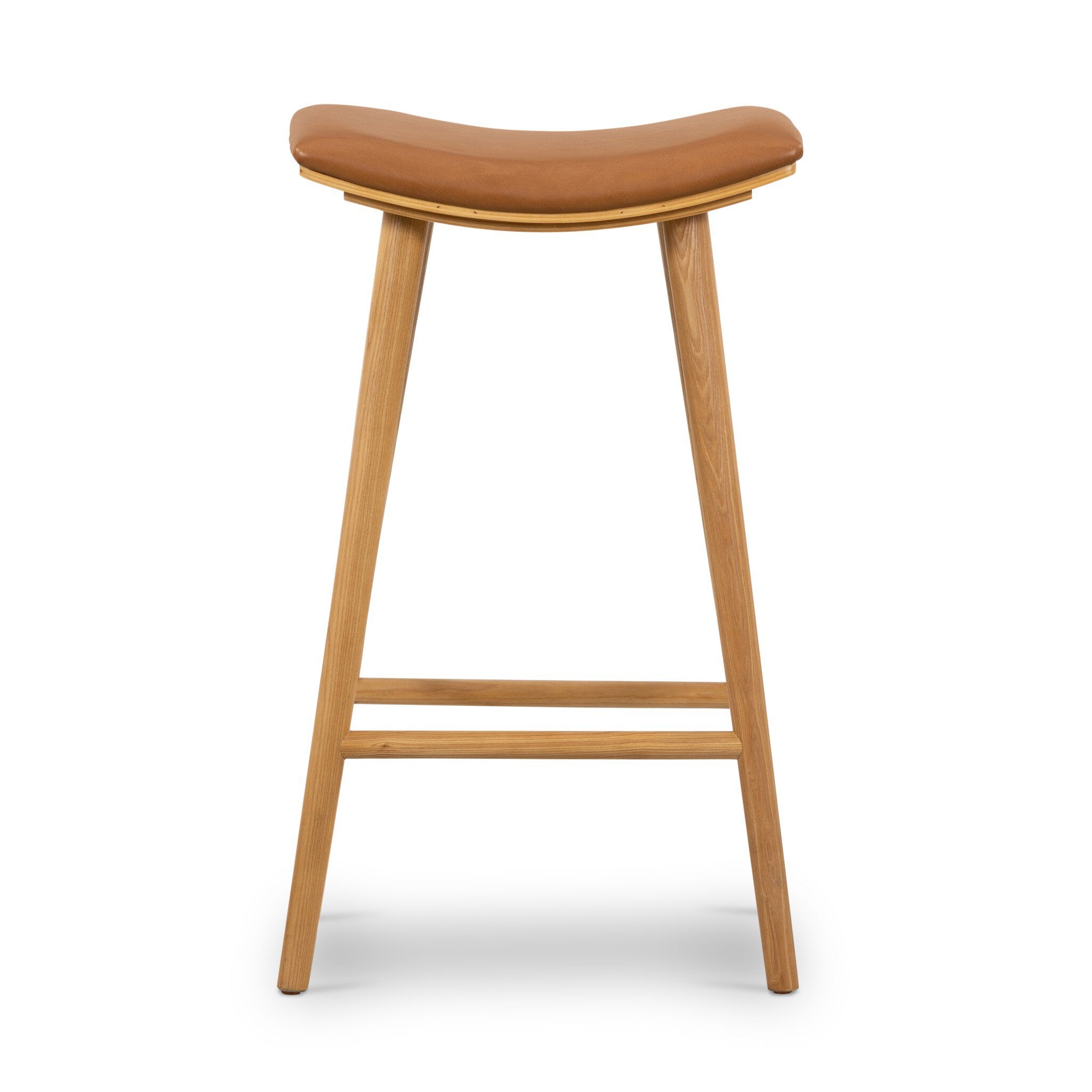 Four Hands Union Bar + Counter Stool — Smoked Natural Parawood-Sierra Butterscotch-Bar