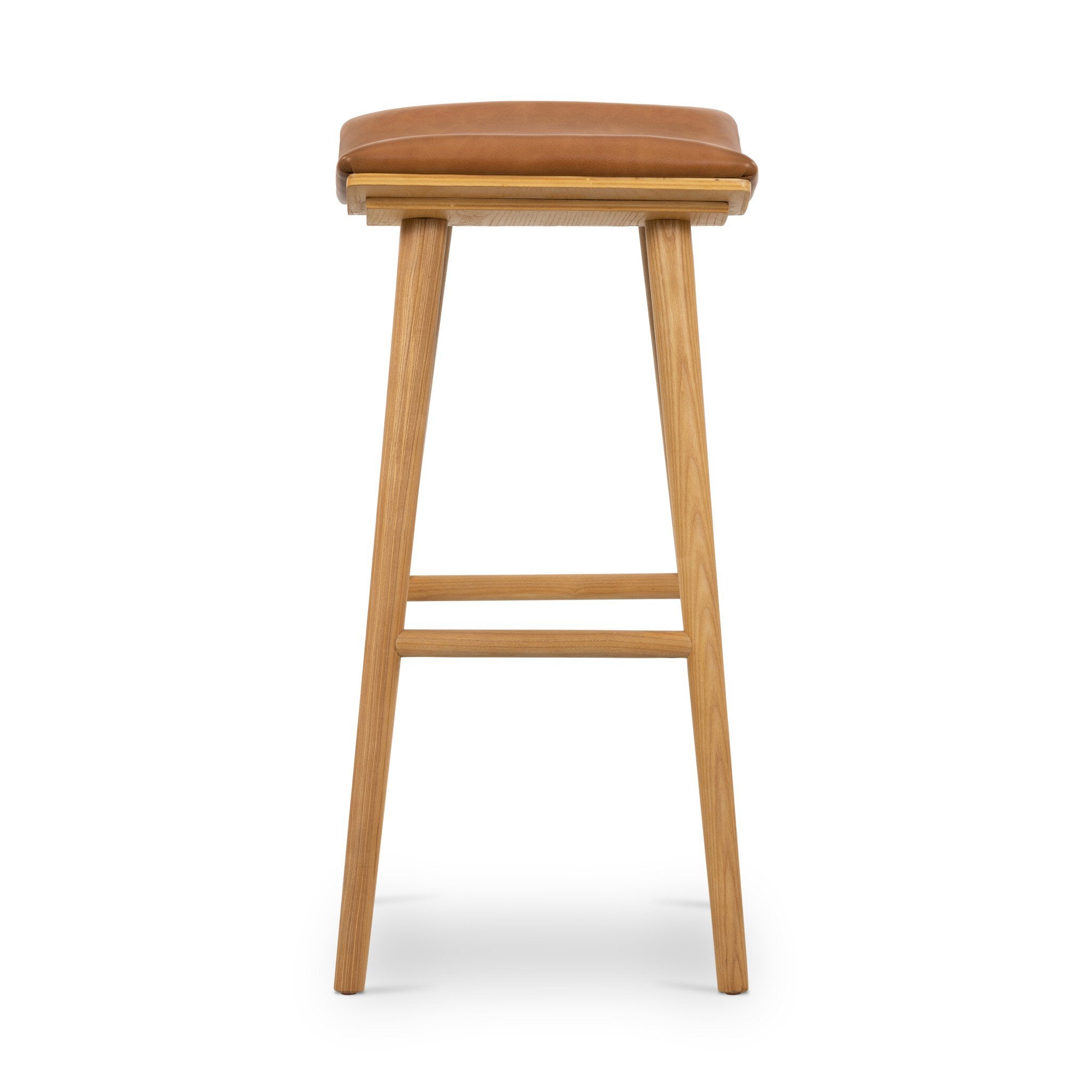 Four Hands Union Bar + Counter Stool — Smoked Natural Parawood-Sierra Butterscotch-Bar