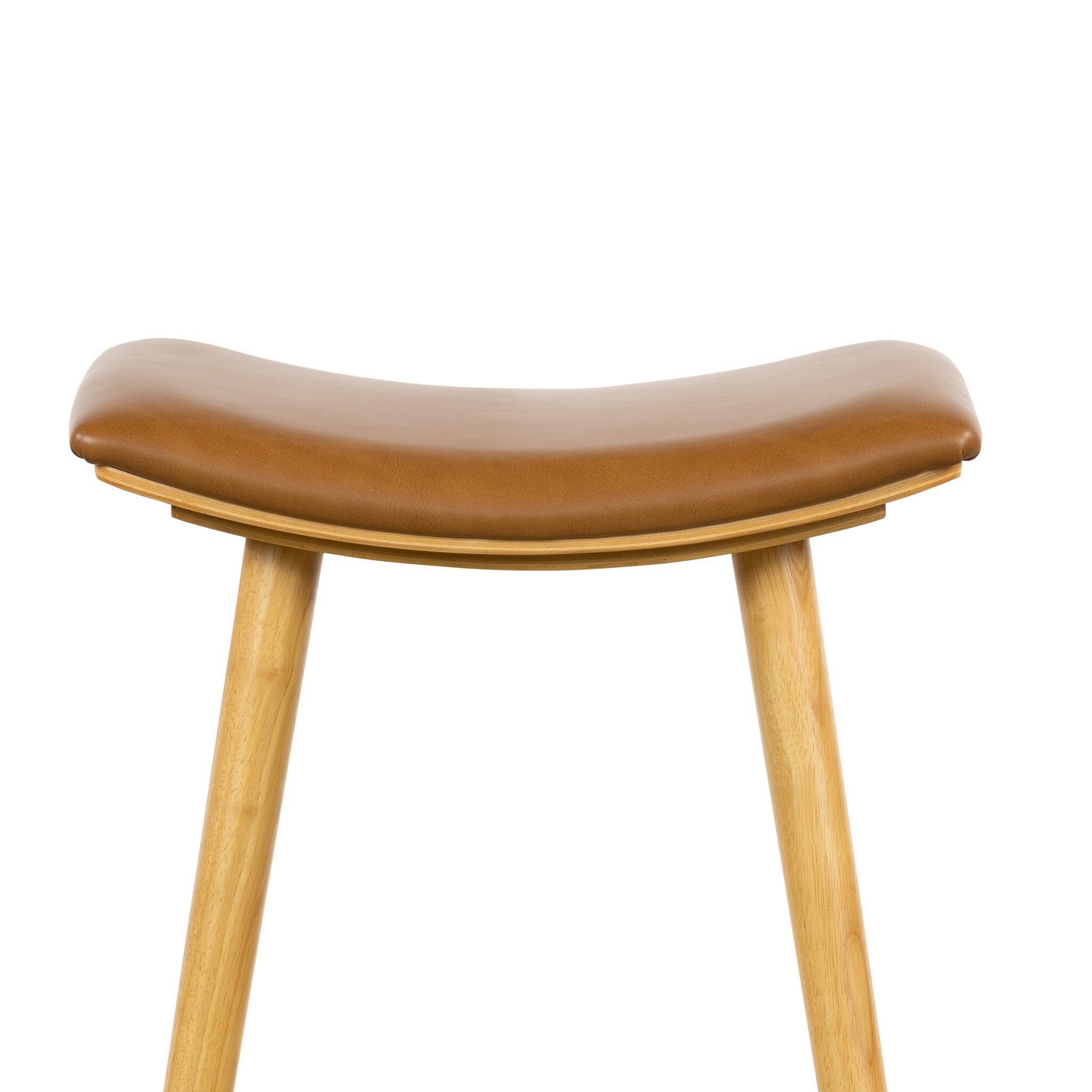 Four Hands Union Bar + Counter Stool — Smoked Natural Parawood-Sierra Butterscotch-Counter