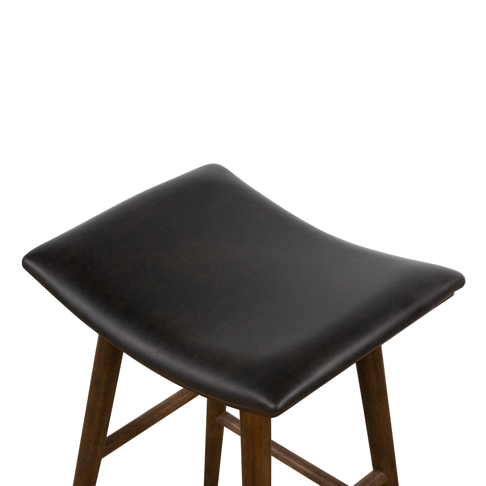 Four Hands Union Bar + Counter Stool — Distressed Black-Warm Parawood-Counter