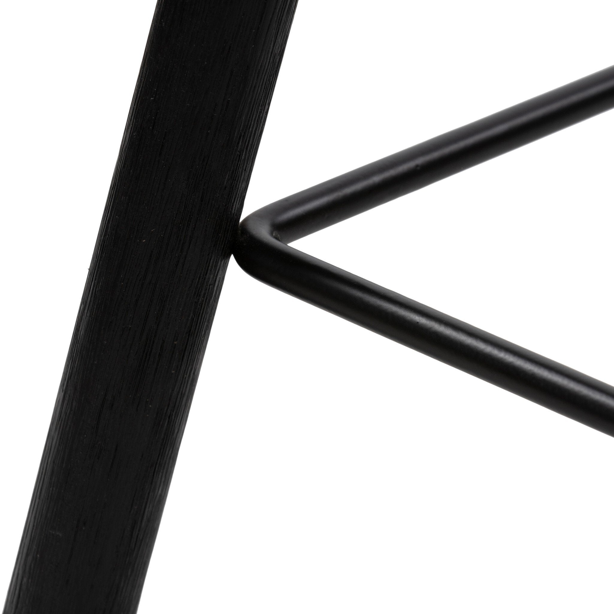 Four Hands Barrett Bar + Counter Stool — Matte Black Parawood-Matte Black Iron-Counter
