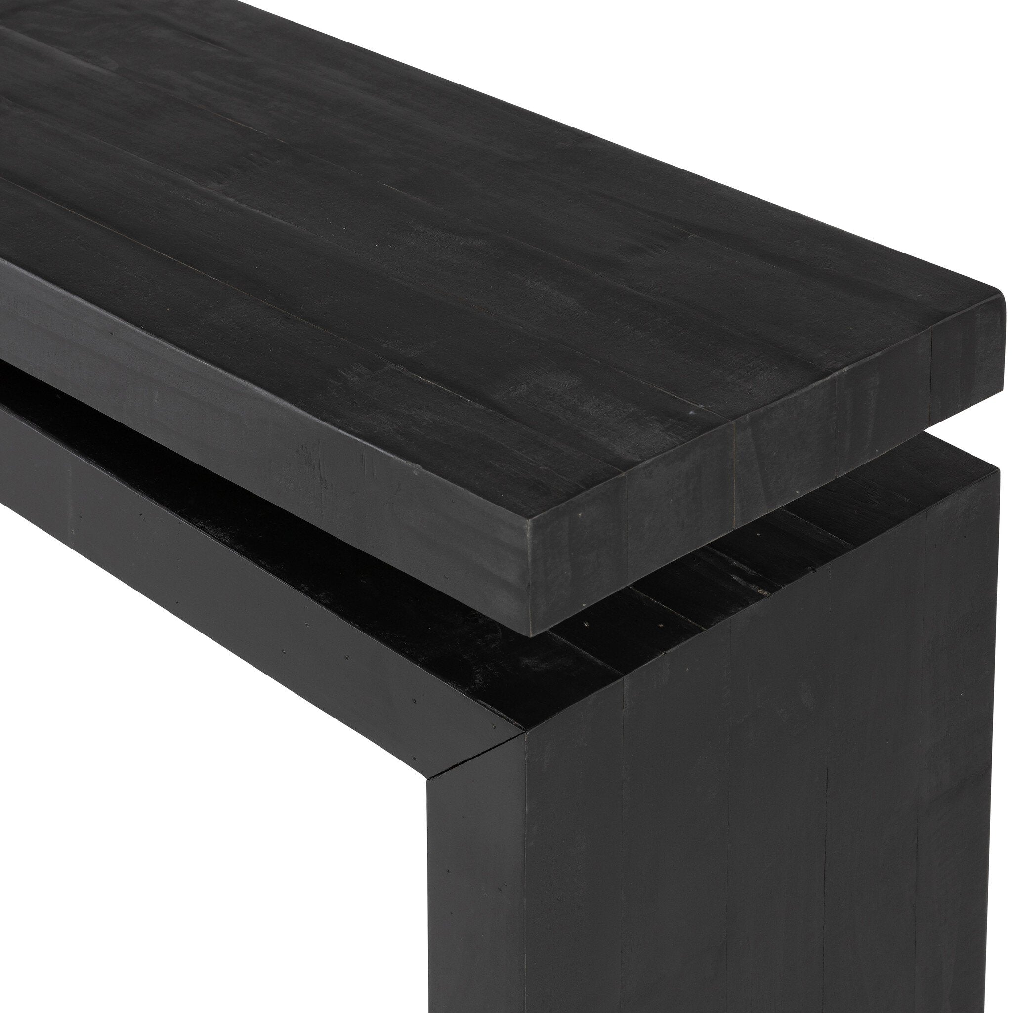 Four Hands Matthes Console Table - 79" — Aged Black Pine