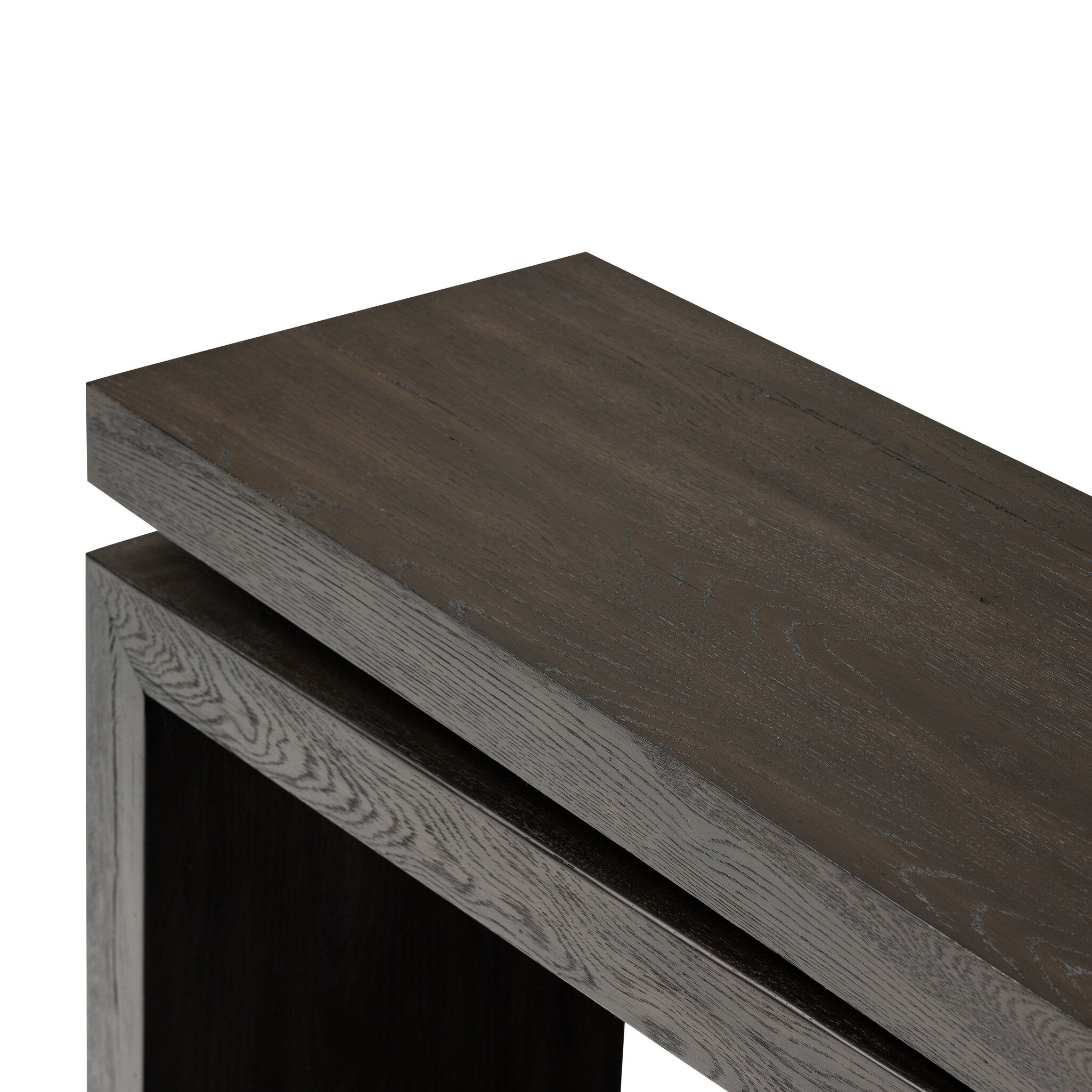 Four Hands Matthes Console Table - 79" — Smoked Black Veneer