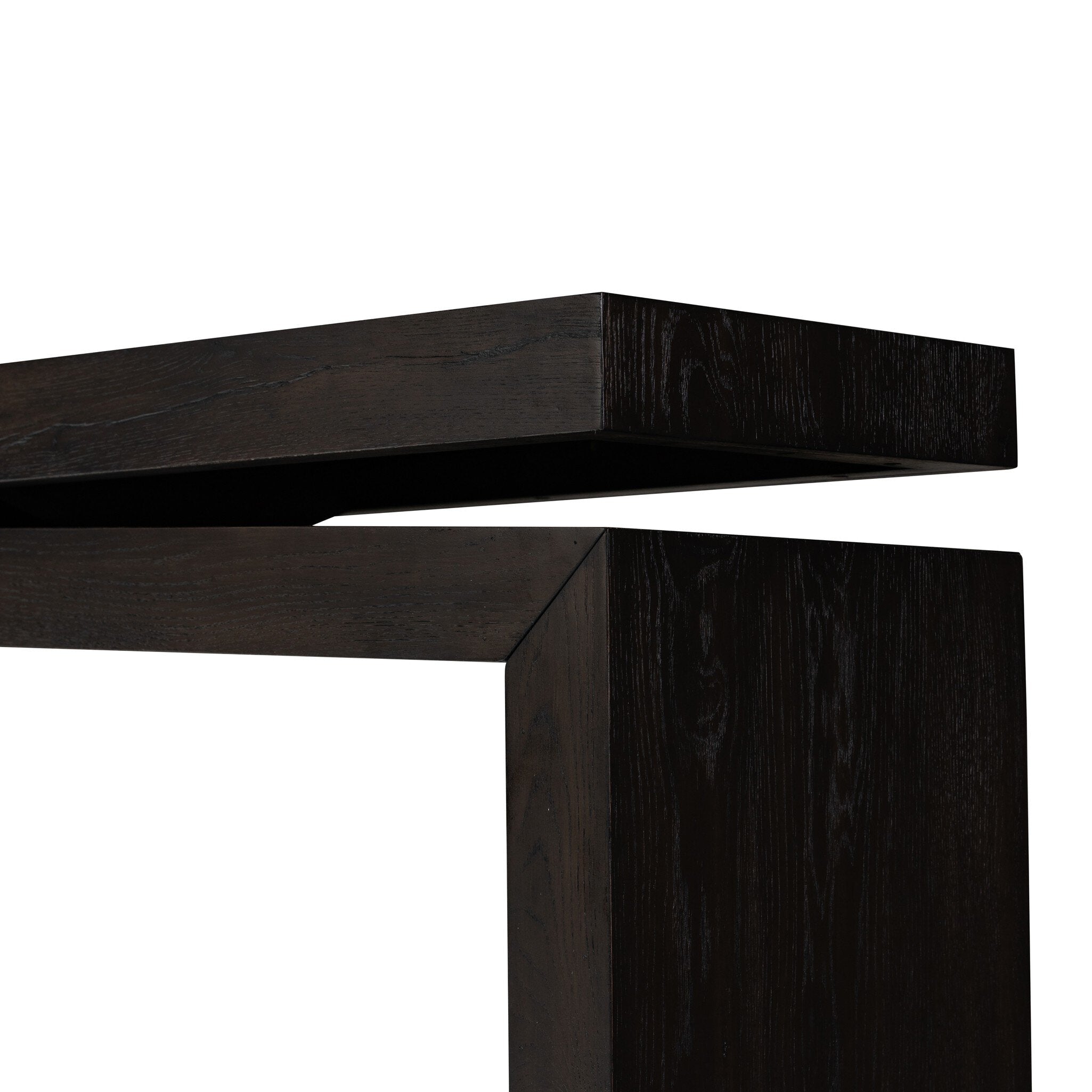 Four Hands Matthes Console Table - 79" — Smoked Black Veneer