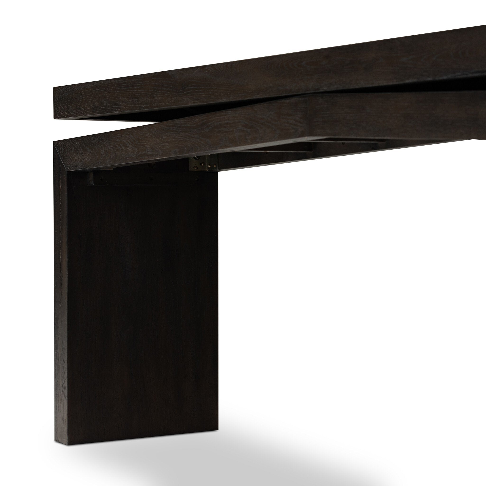 Four Hands Matthes Console Table - 79" — Smoked Black Veneer