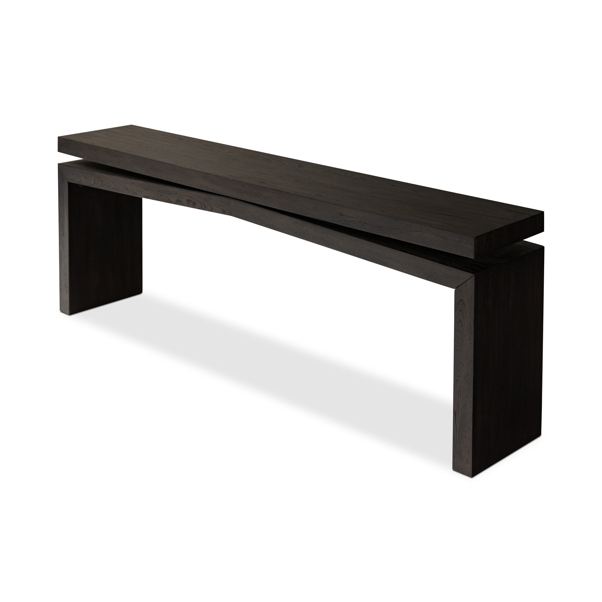 Four Hands Matthes Console Table - 79" — Smoked Black Veneer