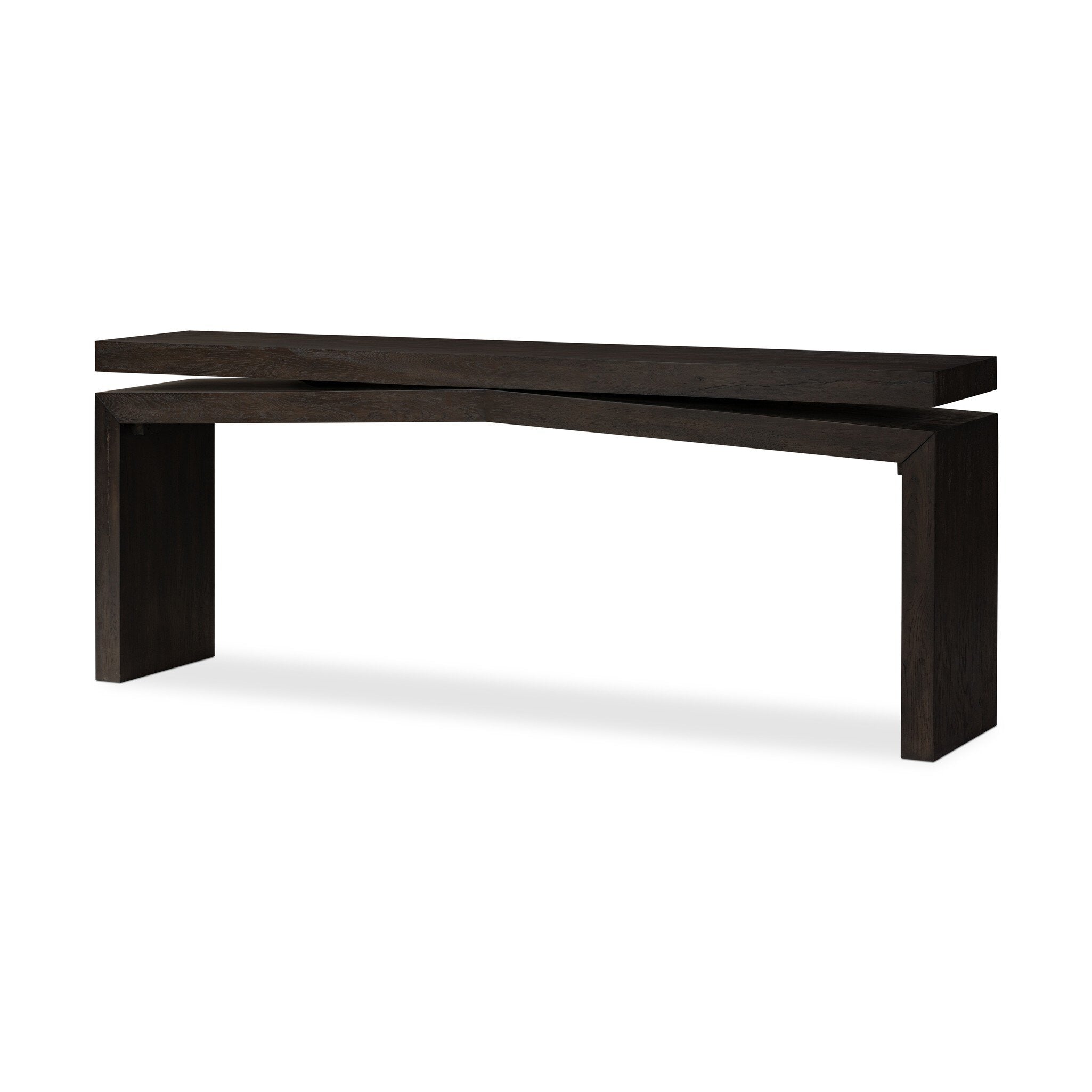 Four Hands Matthes Console Table - 79" — Smoked Black Veneer