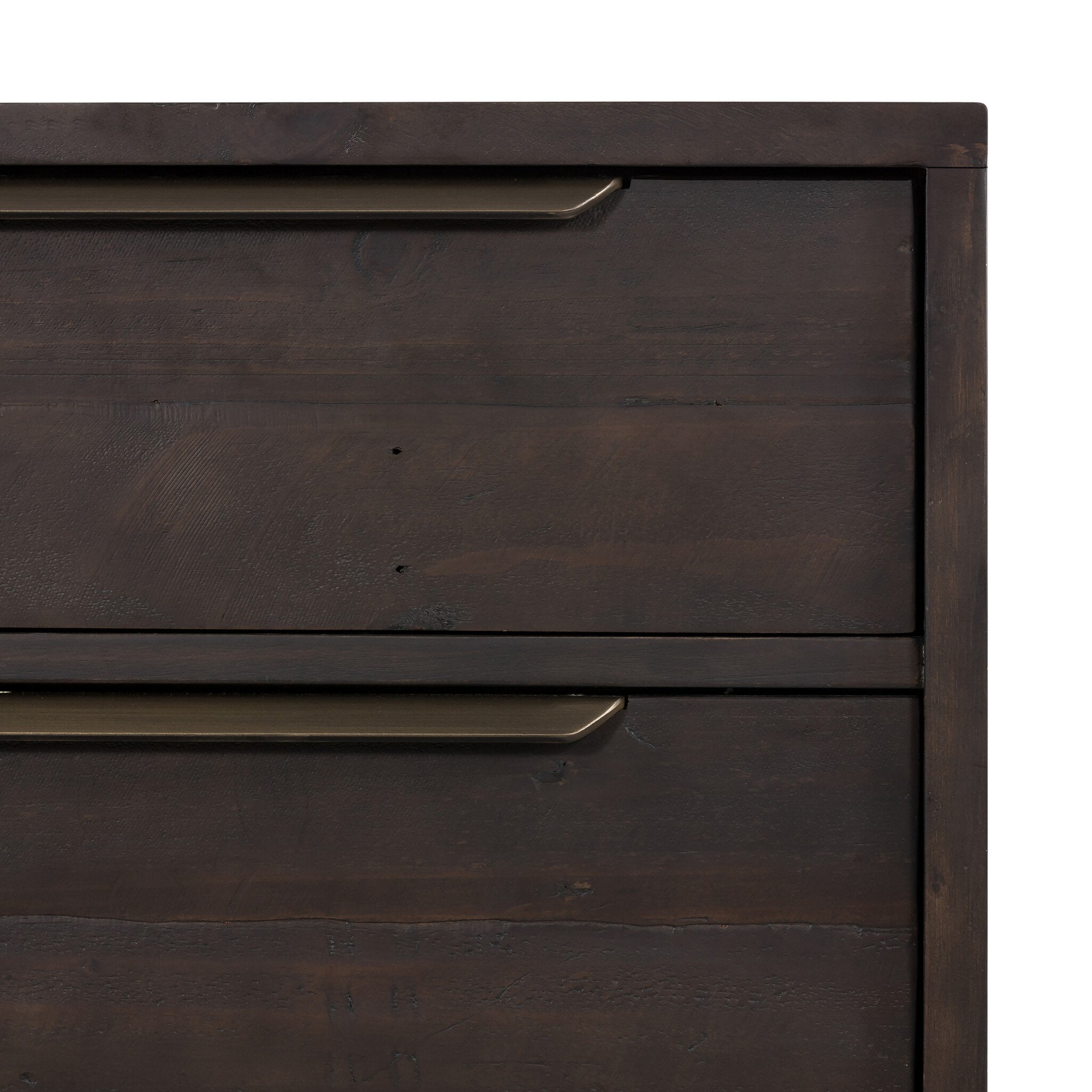 Four Hands Wyeth 3 Drawer Dresser — Dark Carbon-Antique Brass