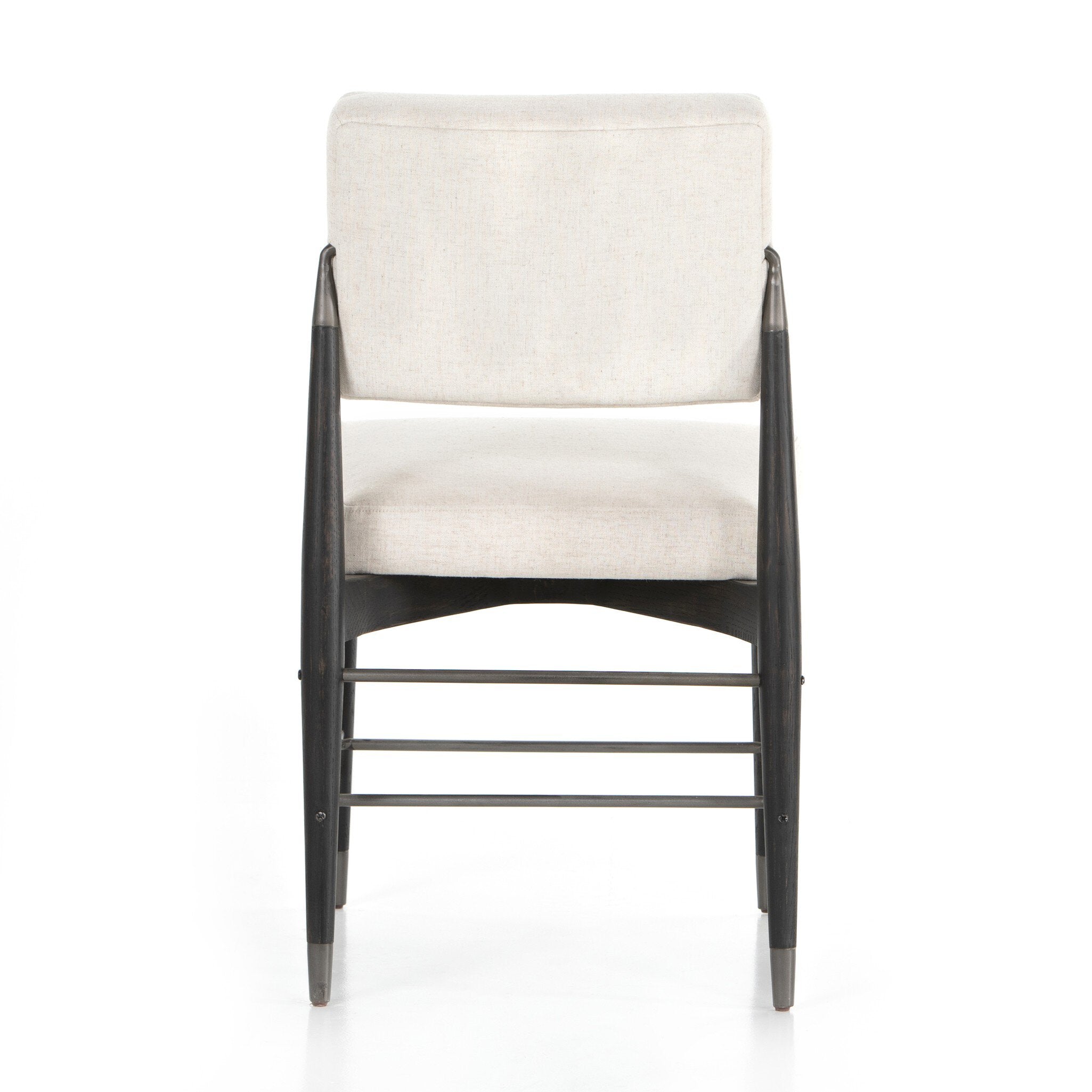 Four Hands Anton Dining Chair — Savile Flax-Black Wash-Raw Iron