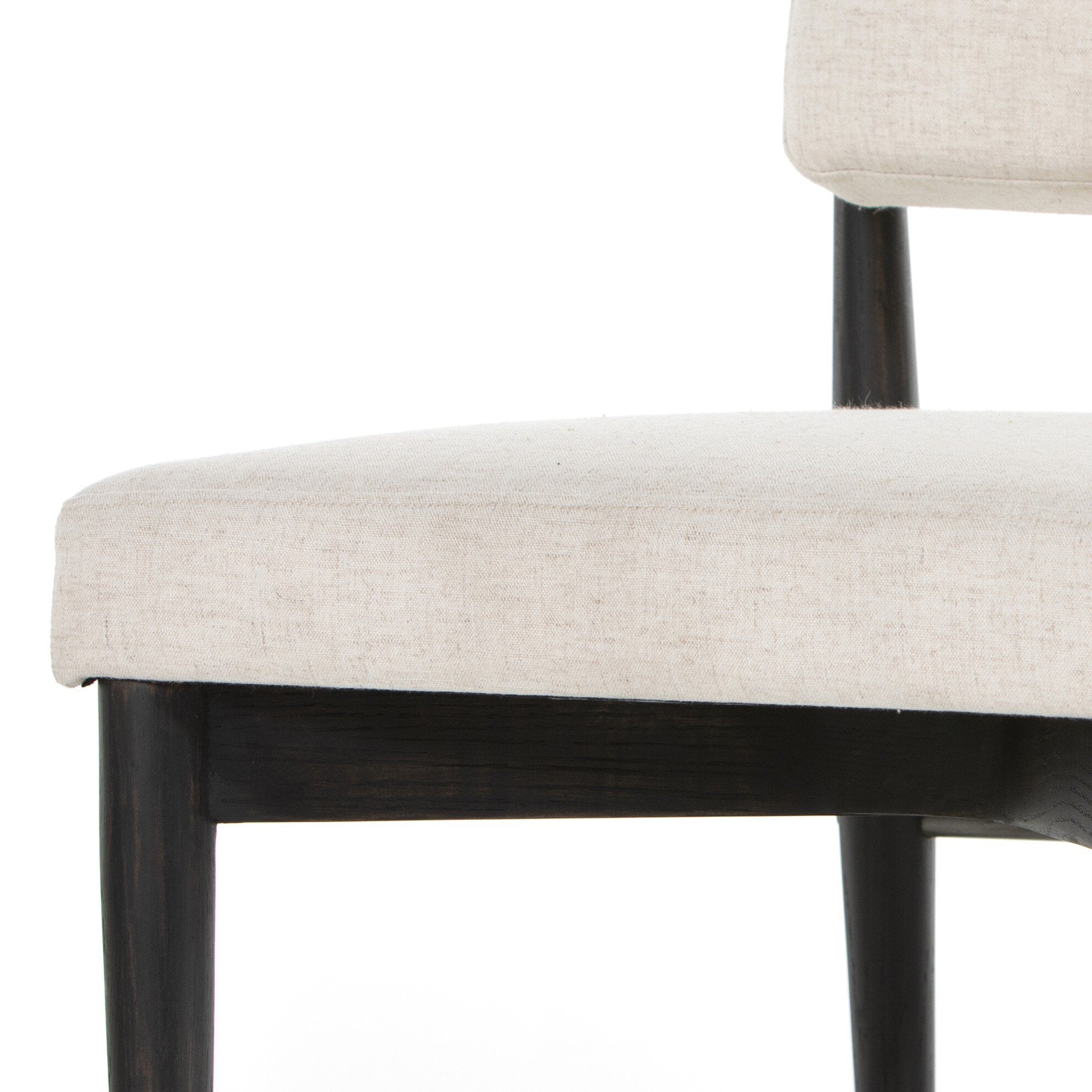 Four Hands Anton Dining Chair — Savile Flax-Black Wash-Raw Iron