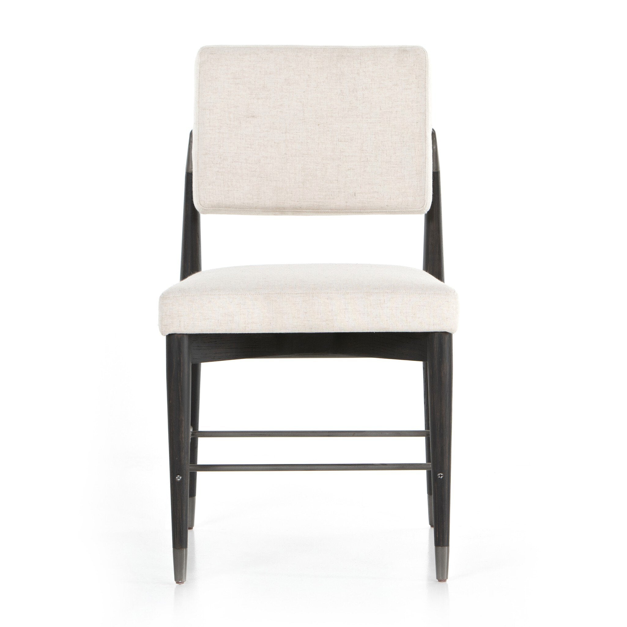 Four Hands Anton Dining Chair — Savile Flax-Black Wash-Raw Iron